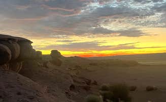 Megan's photo of a dispersed camping area at Rock Reservoir near Ferron, UT