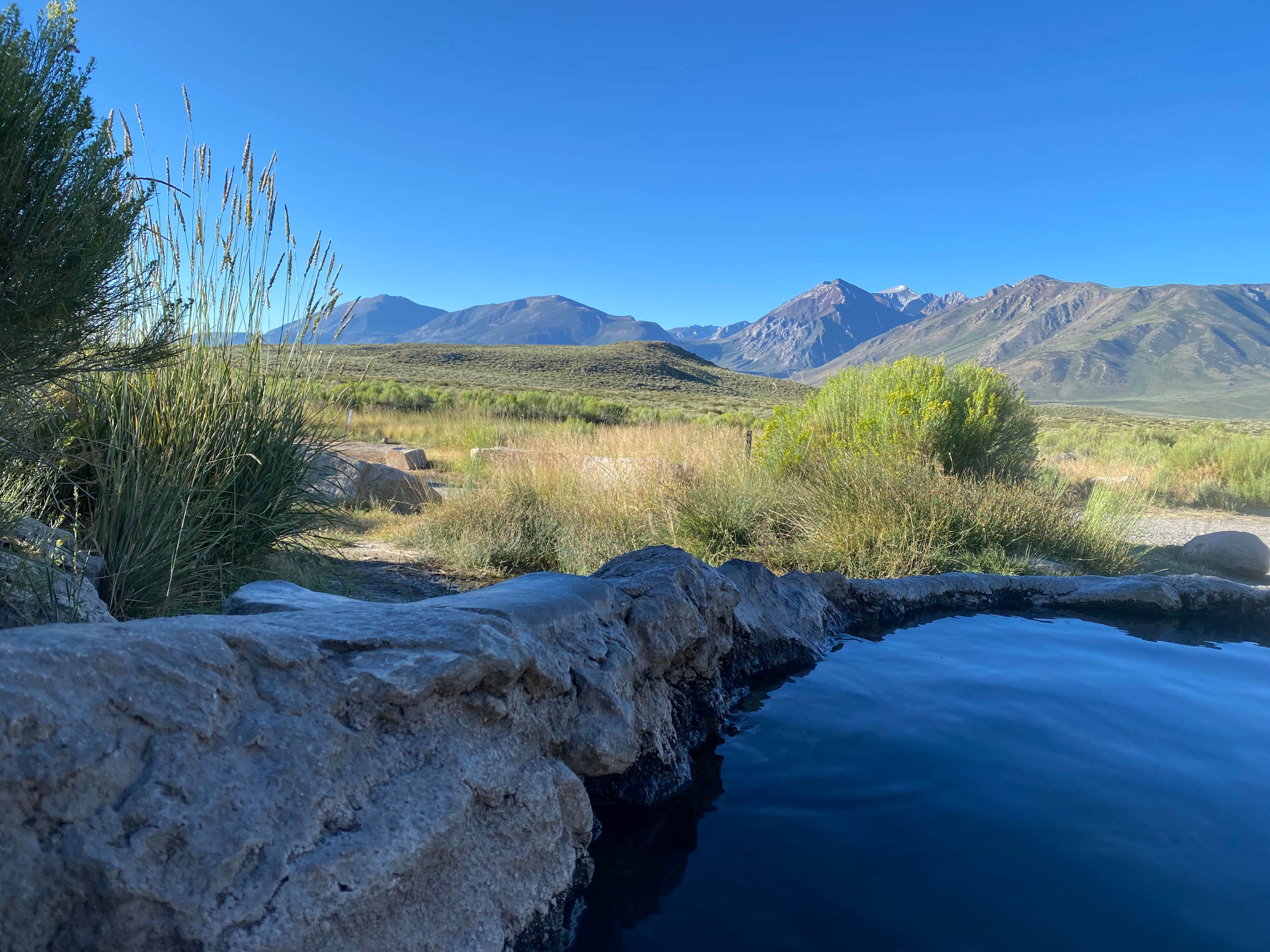 Jules D.'s photo of a dispersed camping area at Rock Tub Hot Springs near Mono Hot Springs, CA