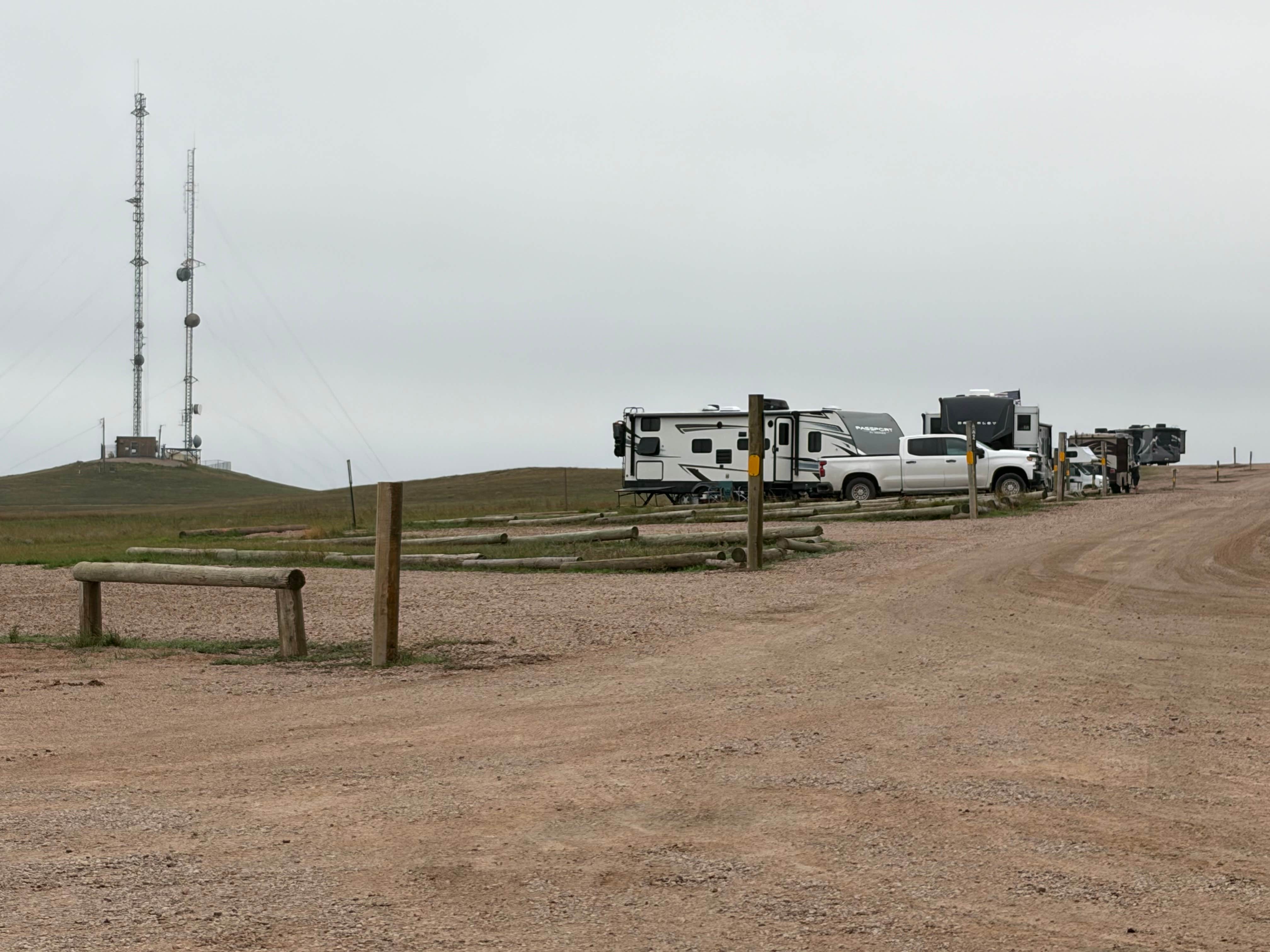 rv row at badlands dispersed camping
