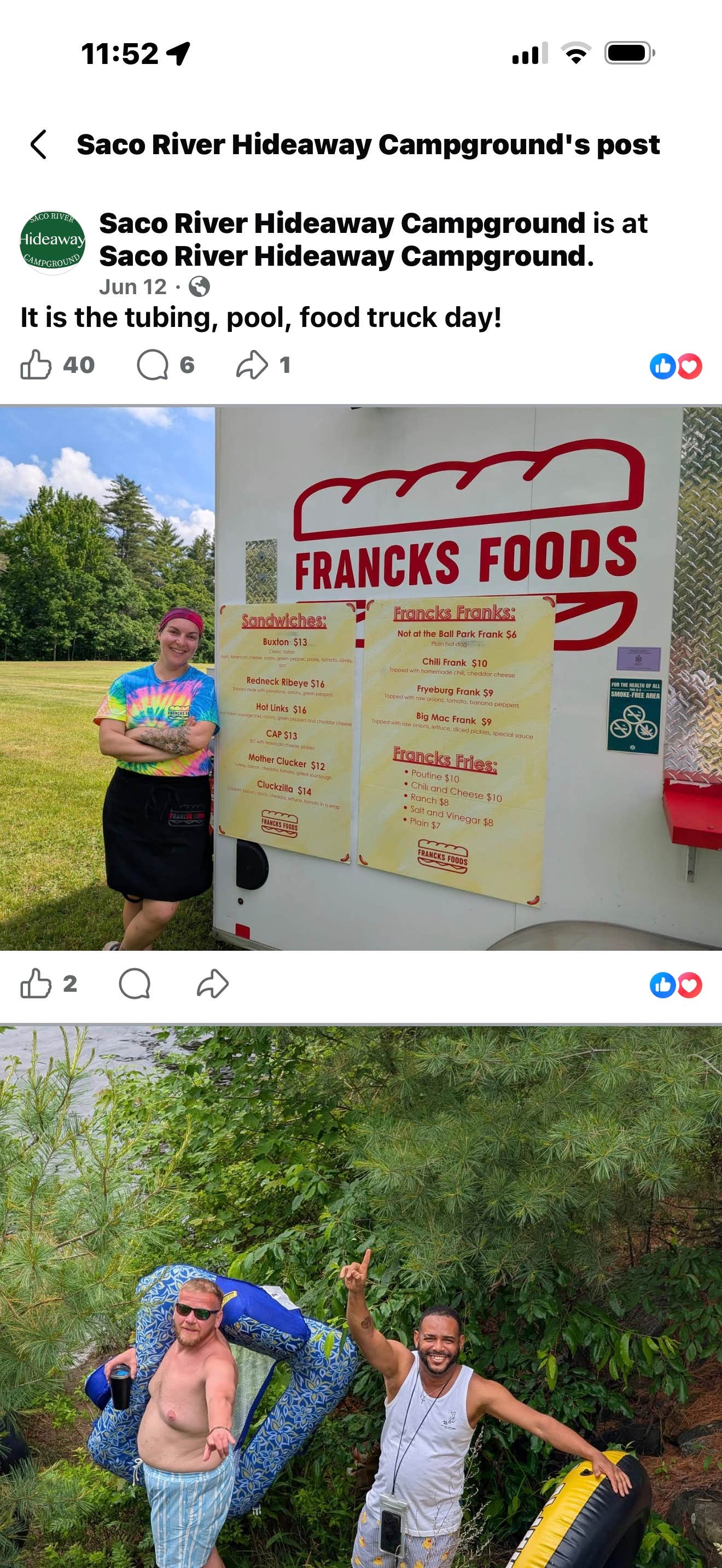 Camper-submitted photo at Saco River Hideaway near Limington, ME