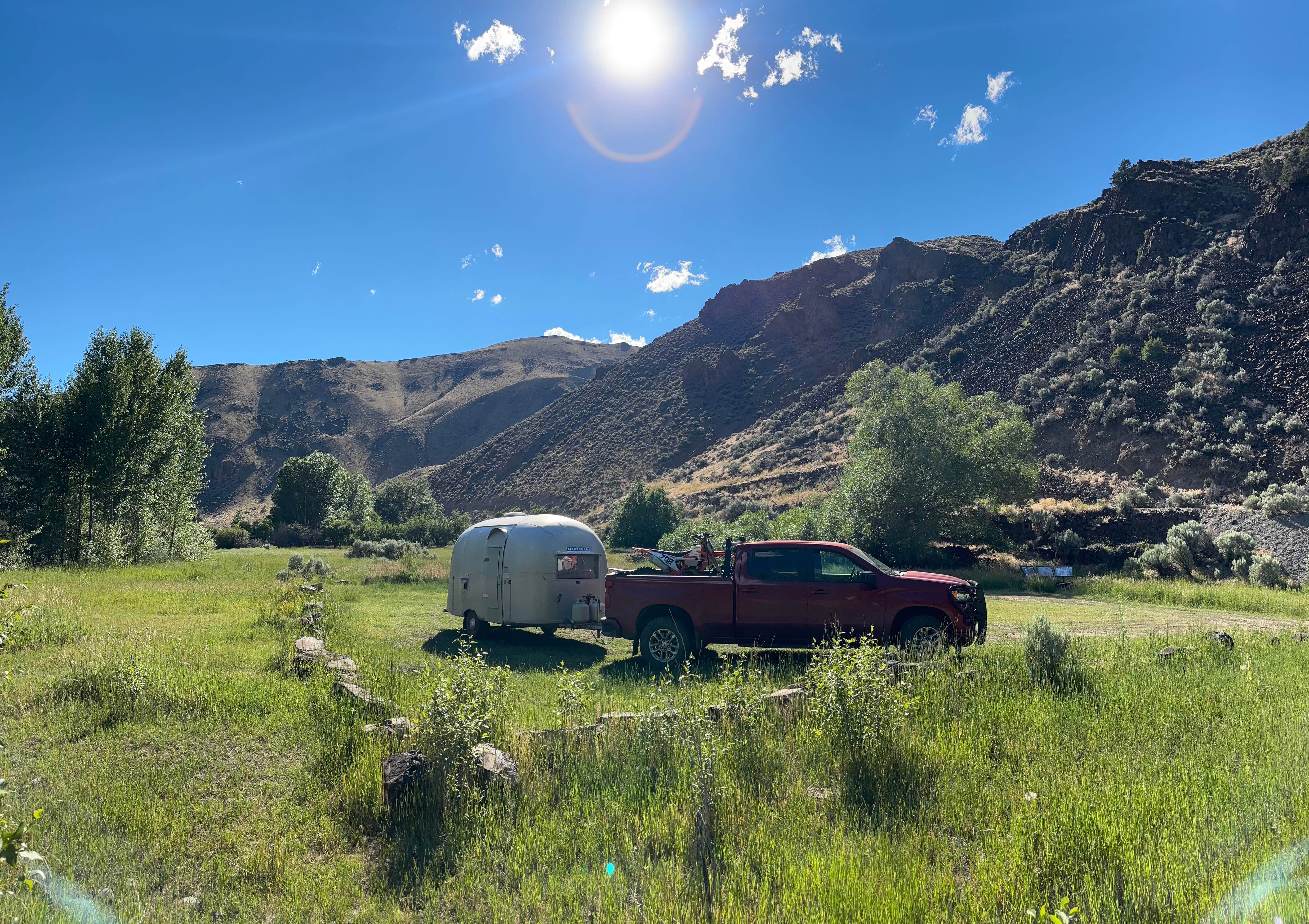 Camper-submitted photo at Salmon Creek Camp on Loening Road near Shoup, ID