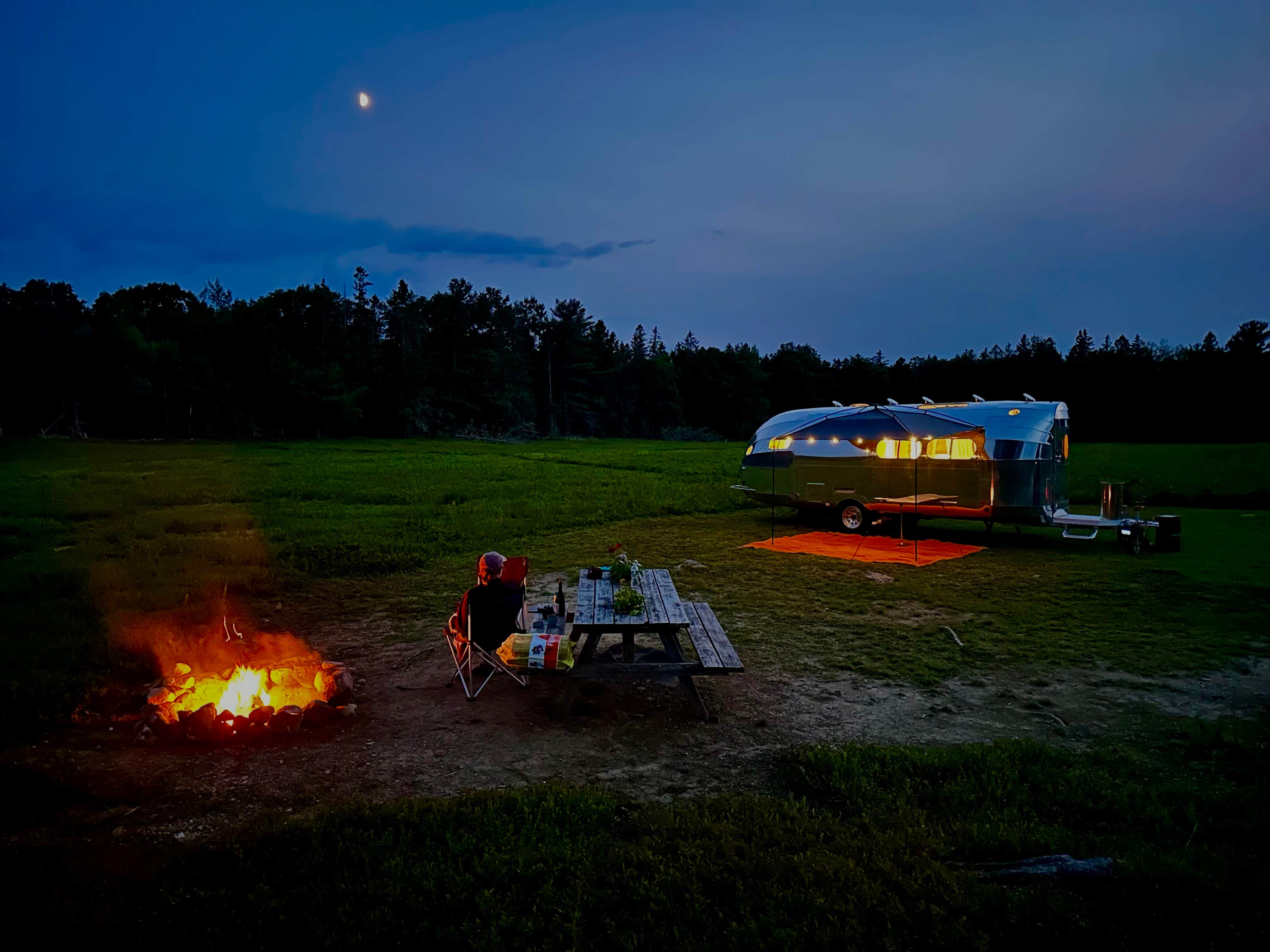 Heather C.'s photo of tent camping at Maine Wild Blueberry Bliss near Alna, ME