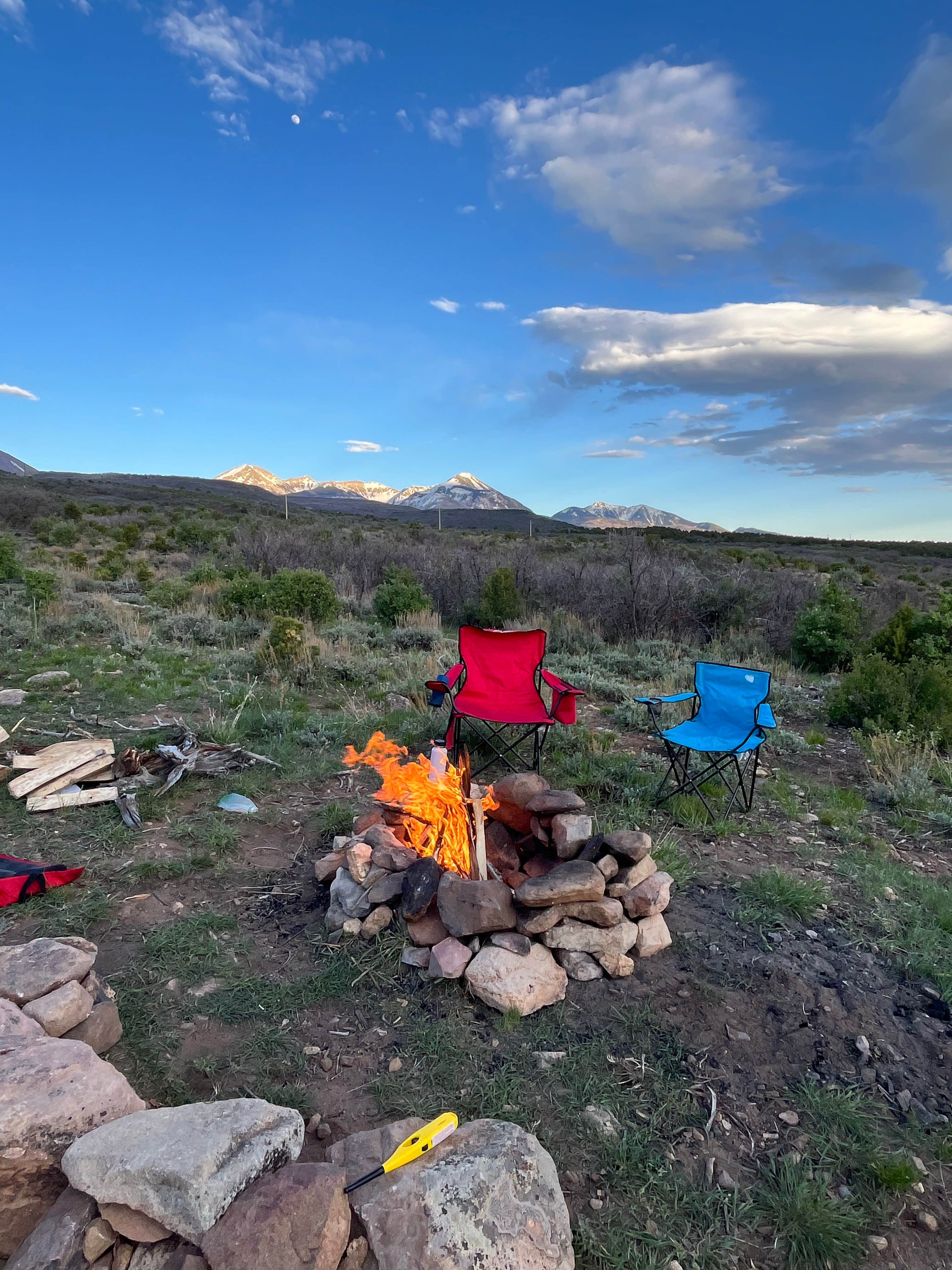 Eve's photo of a dispersed camping area at Sand Flats Rd Overlook near La Sal, UT