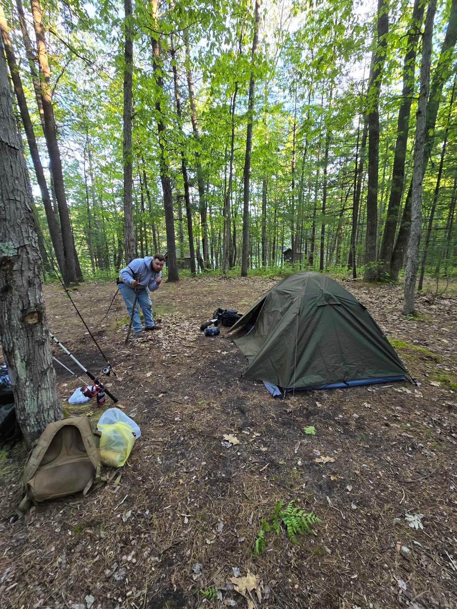 Camper-submitted photo at Sand Lakes Quiet Area Backcountry Campsites near Kingsley, MI