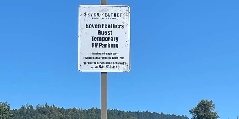 Camper submitted image from Seven Feathers Casino Resort Dry Camping