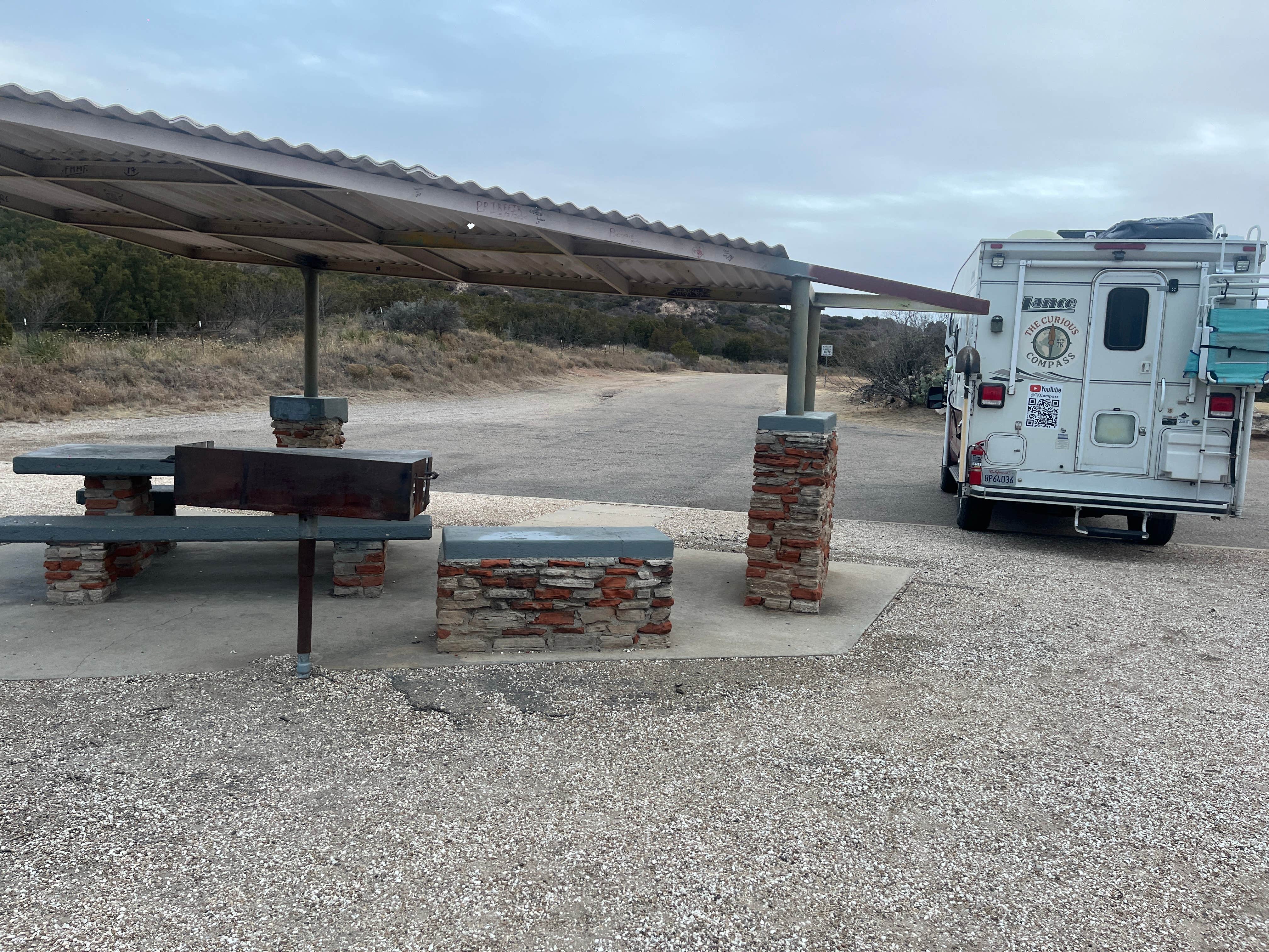 Curious Compass B.'s photo of rv camping at SH 207 Palo Duro Canyon Overlook near Quitaque, TX