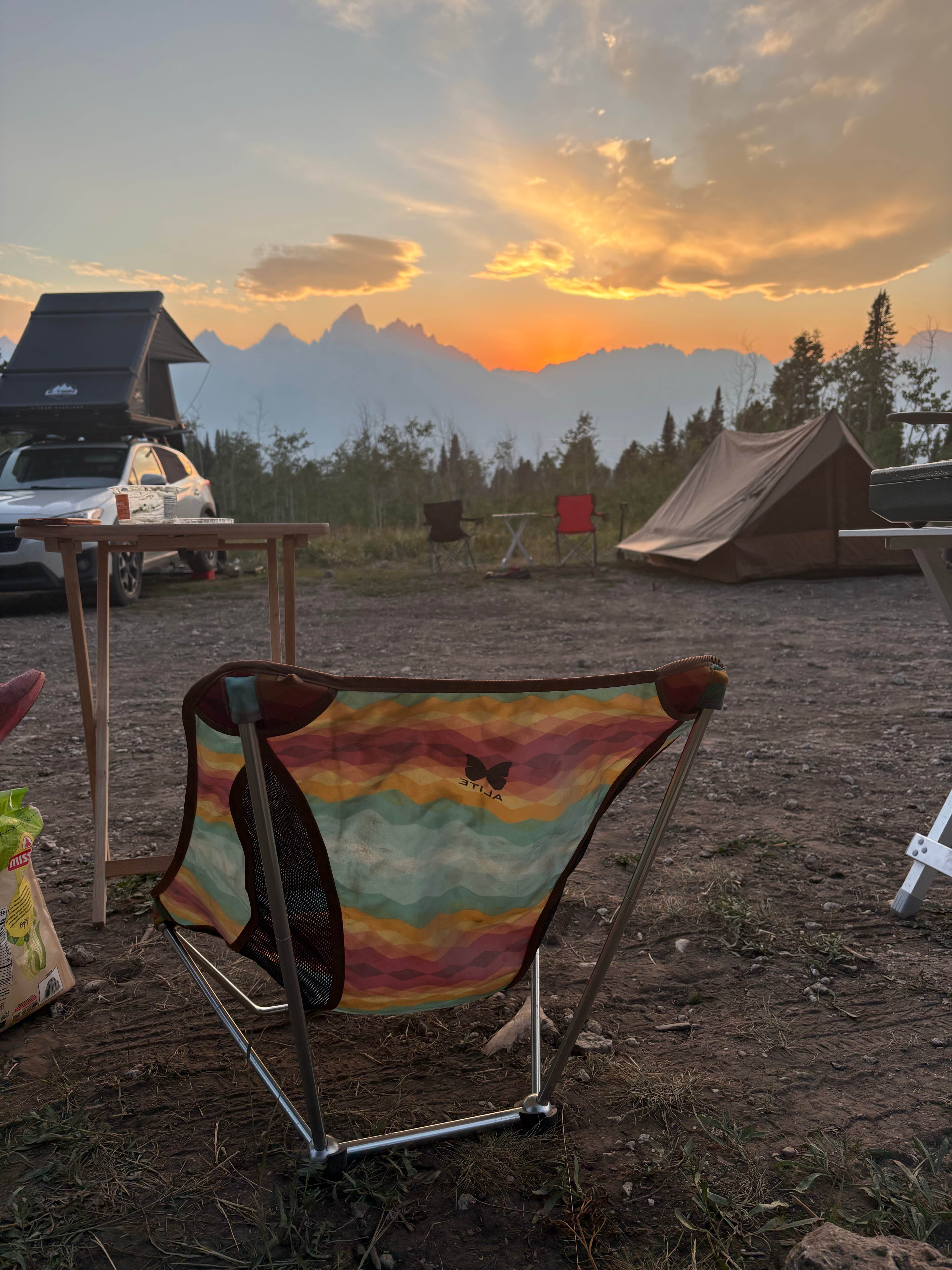 Aimee H.'s photo of a dispersed camping area at Shadow Mountain Campground near Grand Teton National Park