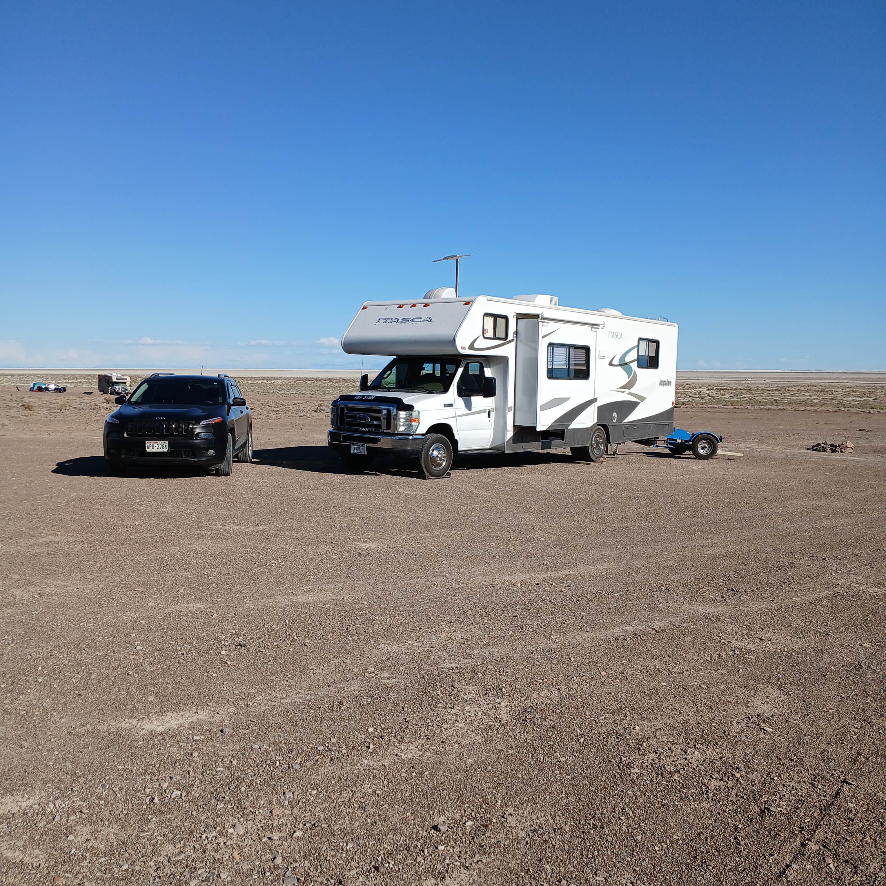 Dawn D.'s photo of camping with pets at Silver Island Mountains by Bonneville Salt Flats near West Wendover, NV