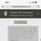 Review photo of SimpleLife Campsites by Abigail A., February 20, 2024