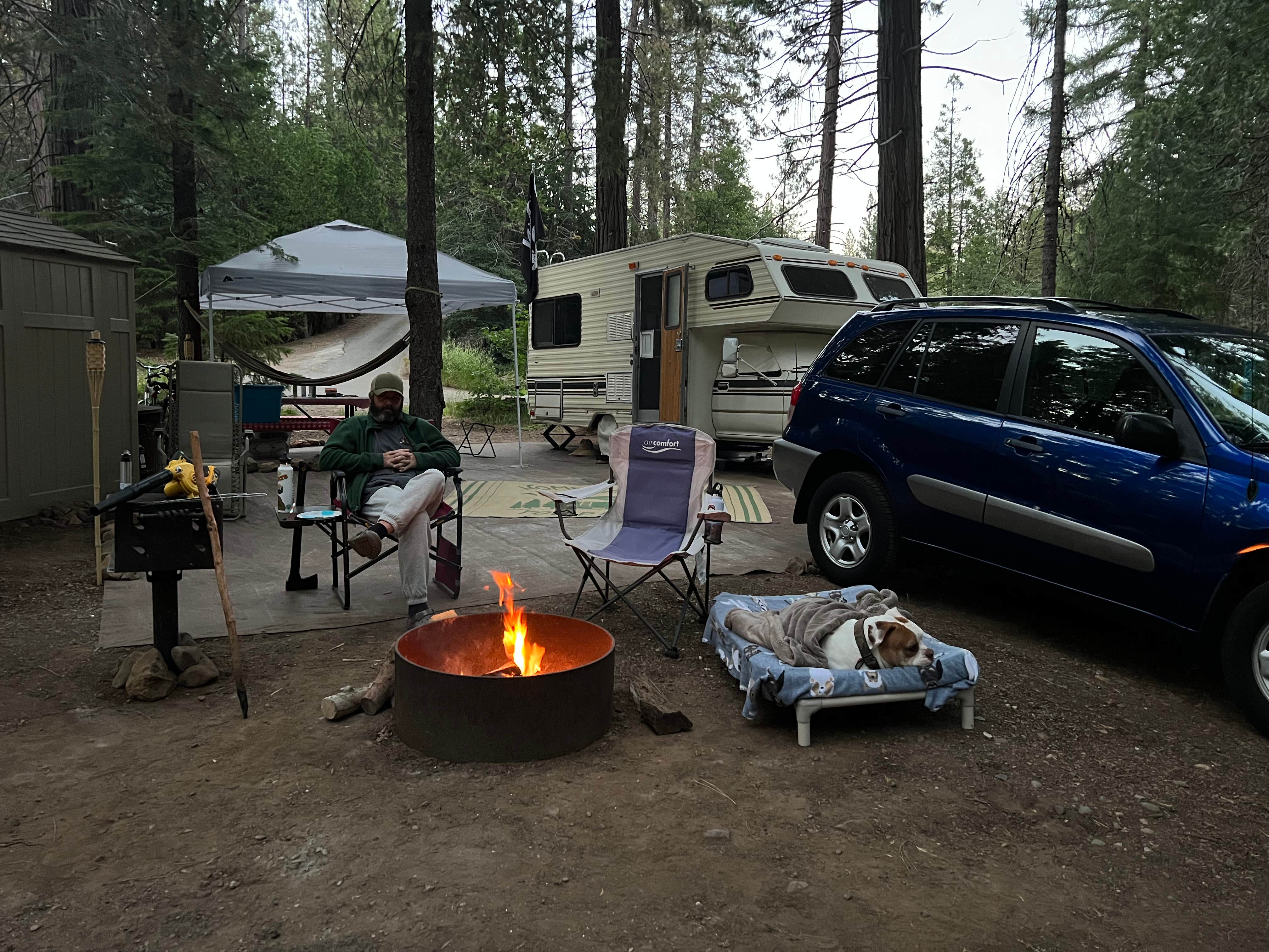 Michell C.'s photo of camping with pets at Sly Park Recreation Area near Eldorado National Forest