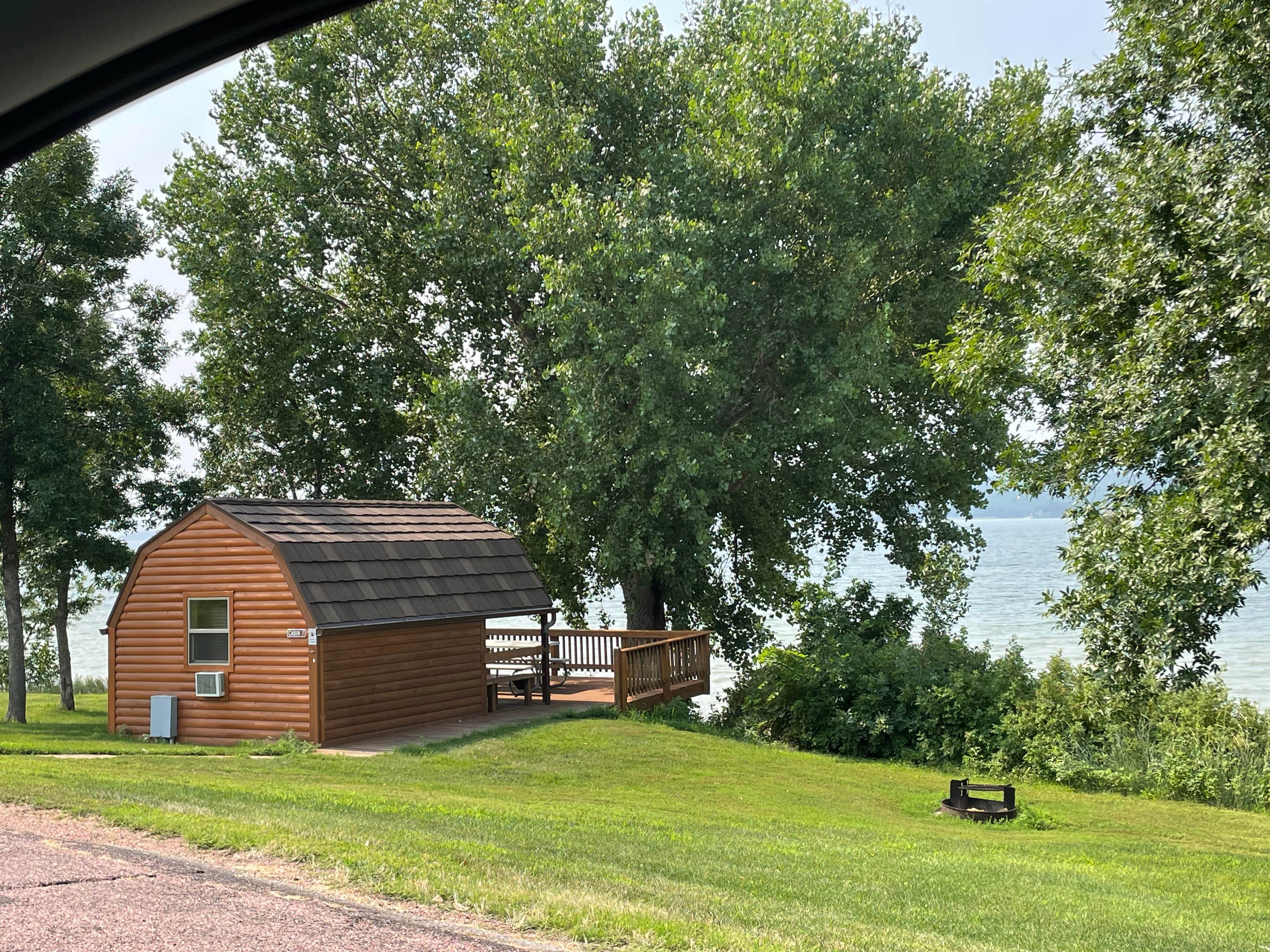 Katie L.'s photo of a cabin at Snake Creek Recreation Area — Snake Creek State Recreation Area near Geddes, SD
