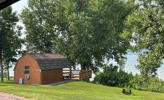Katie L.'s photo of a cabin at Snake Creek Recreation Area — Snake Creek State Recreation Area near Geddes, SD