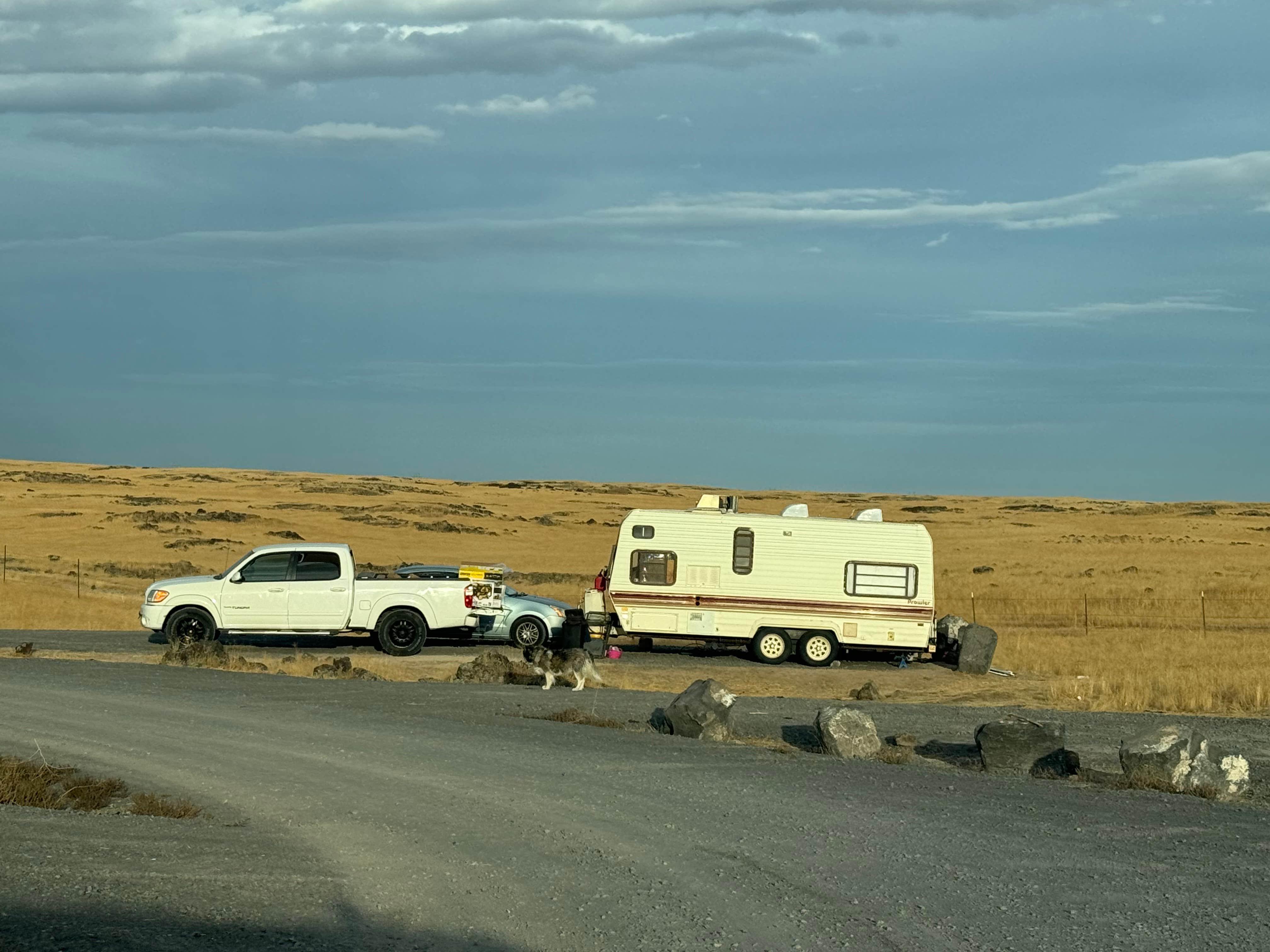Brooke C.'s photo of camping with pets at Snake River Canyons Park - Rickett's RV Camp near Jerome, ID