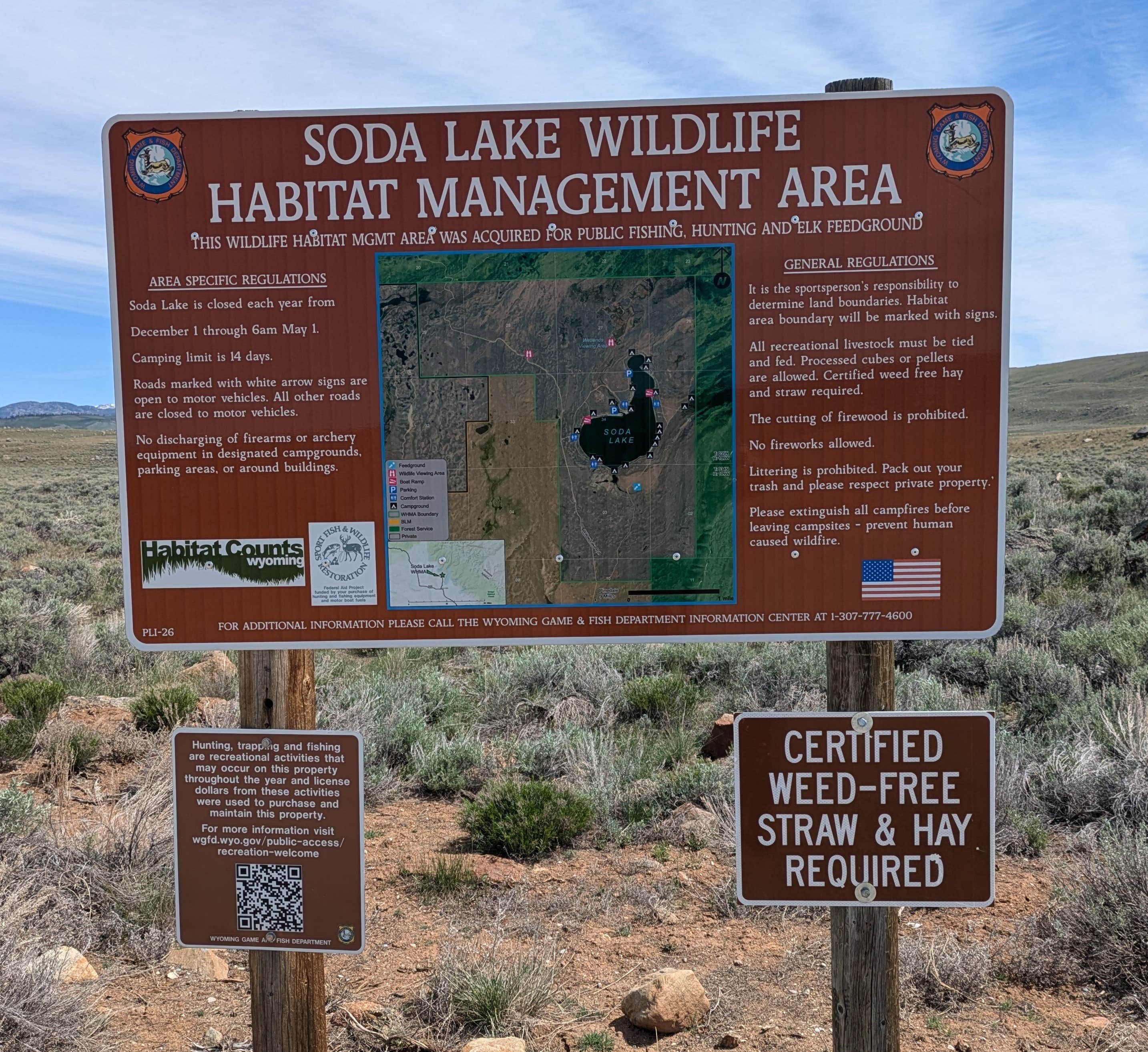 Camper-submitted photo at Soda Lake Wildlife Area near Boulder, WY