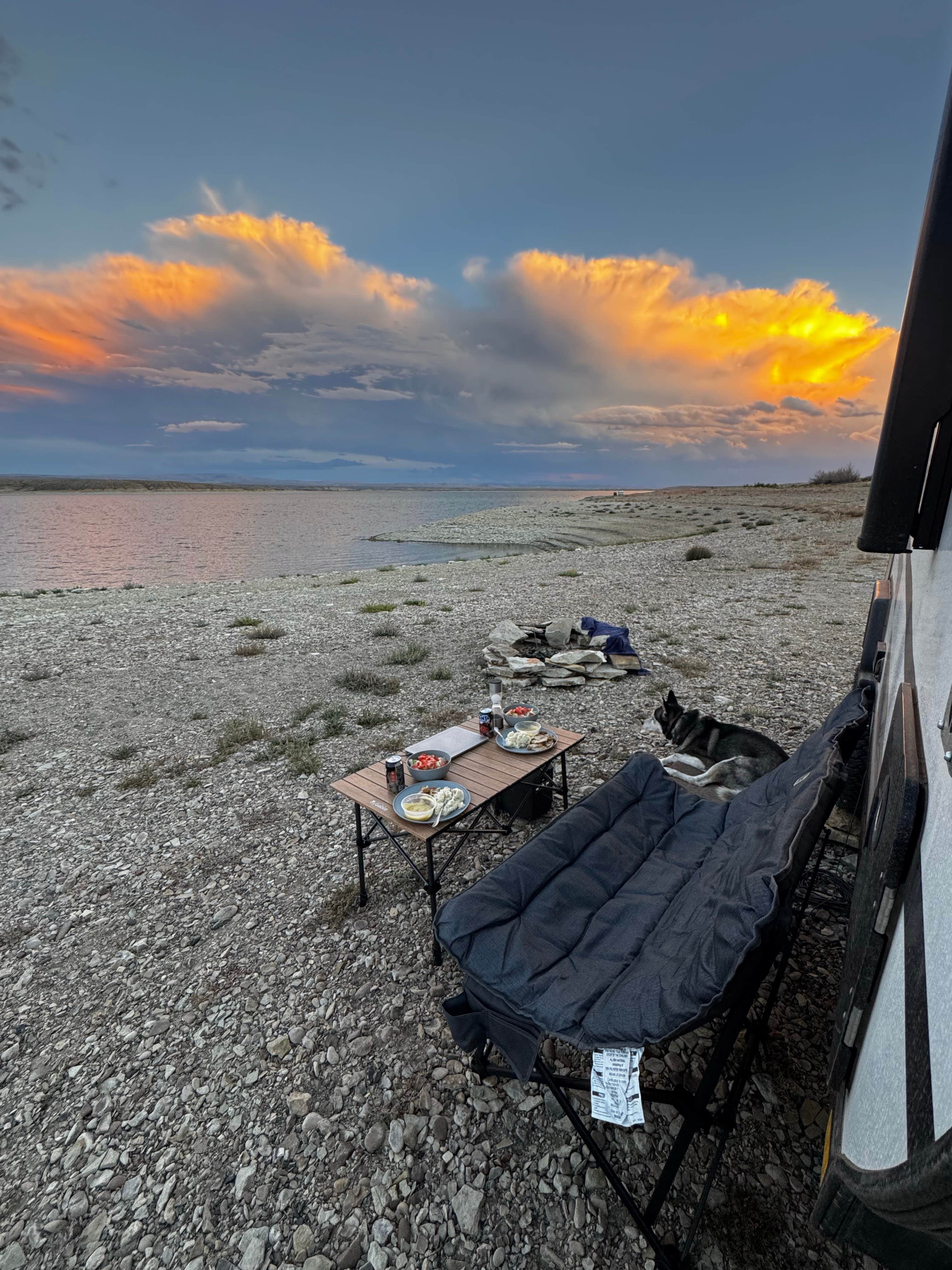 Justin B.'s photo of camping with pets at Buckboard Wash - Dispersed near Fort Bridger, WY
