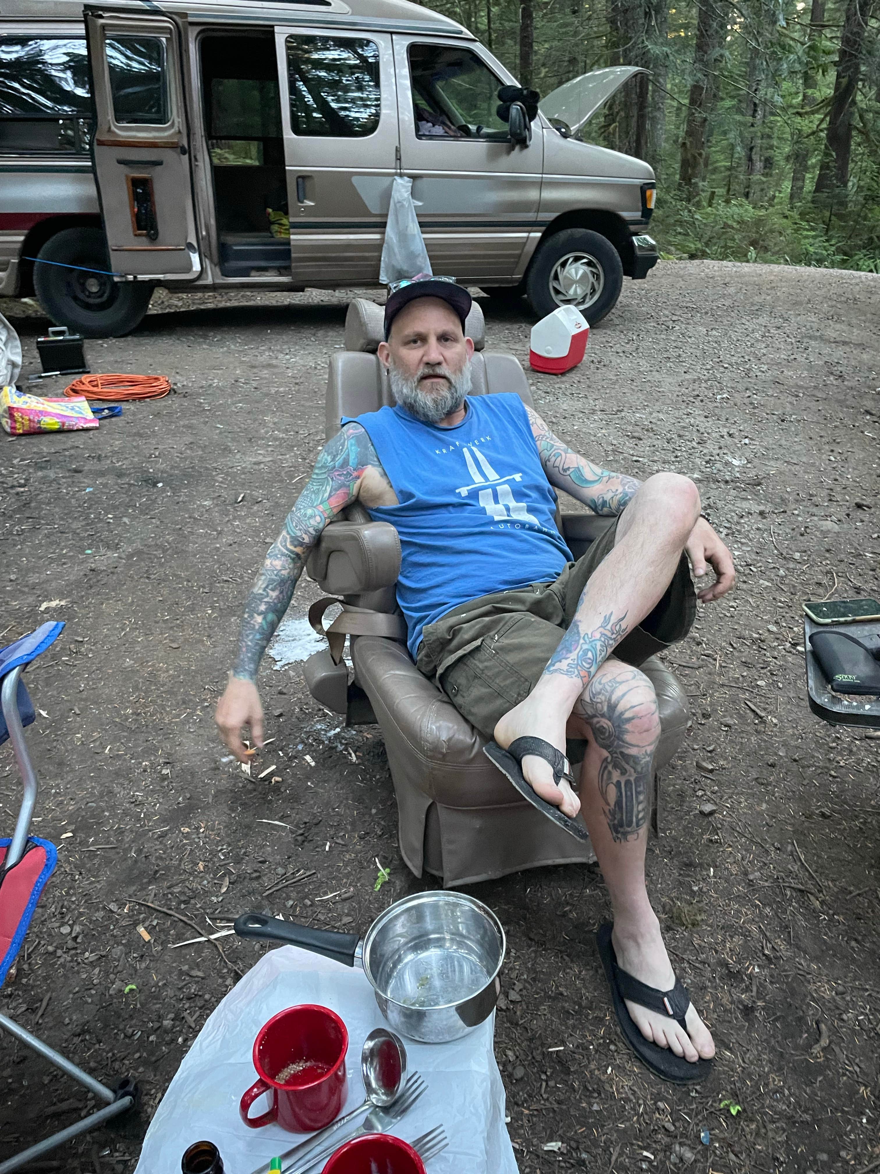 Ginger M.'s photo of rv camping at South Fork Snoqualmie River Dispersed Site near Snoqualmie Pass, WA