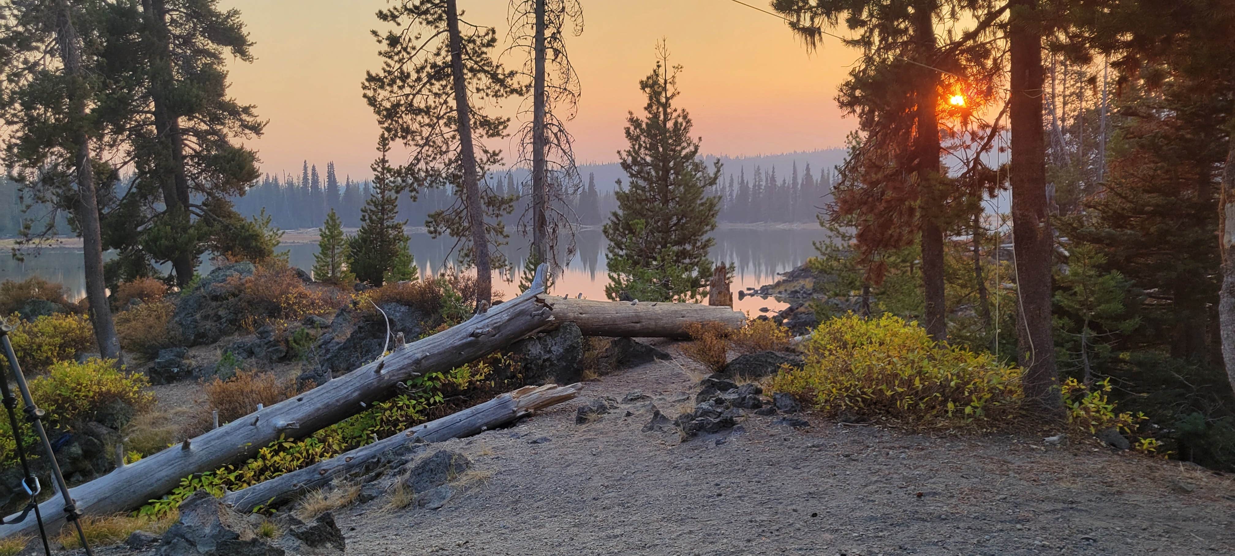 Justin L.'s photo of a dispersed camping area at Sparks Lake Recreation Area near Mckenzie Bridge, OR