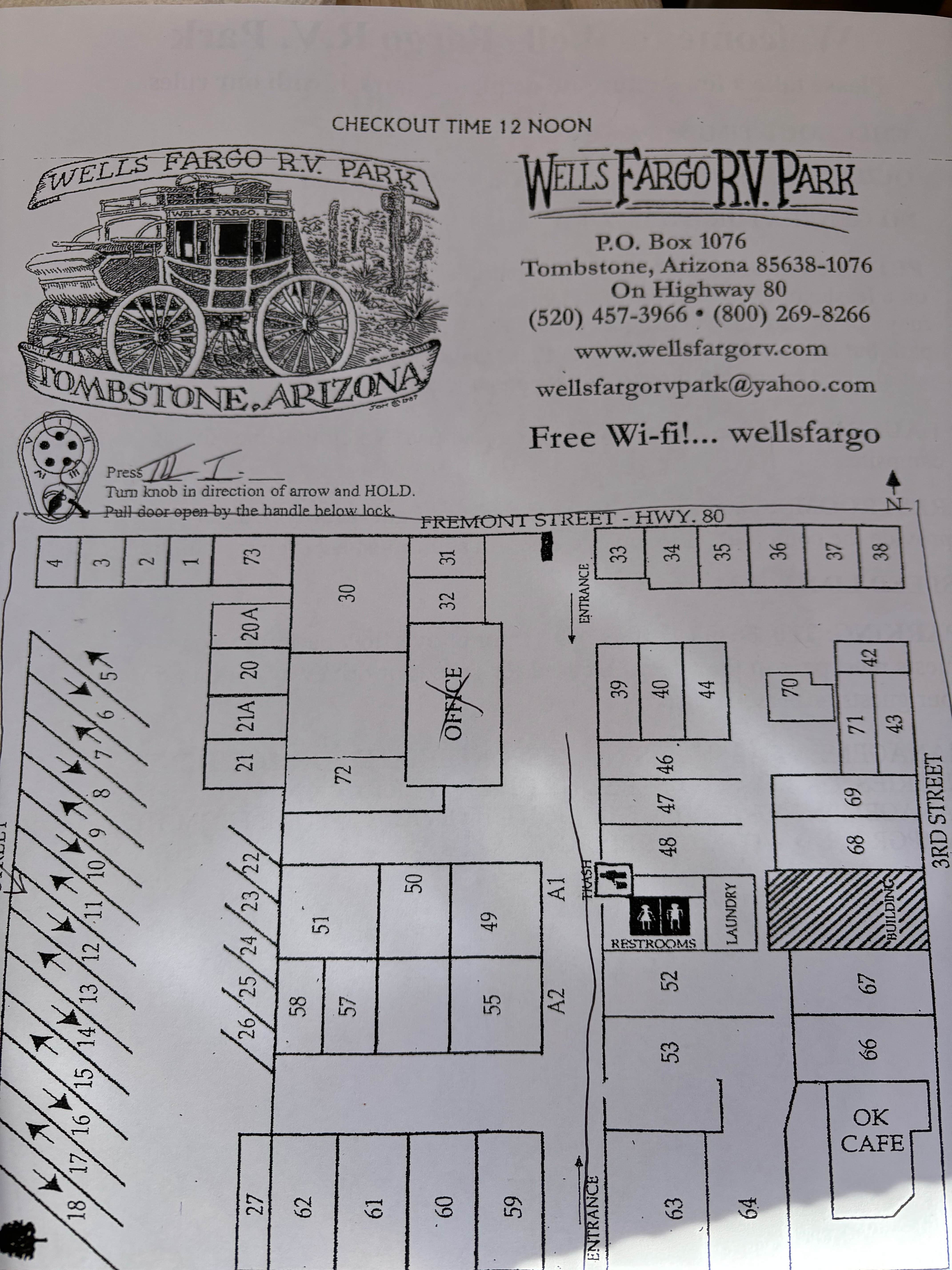 Camper-submitted photo at Wells Fargo RV Park near Tombstone, AZ