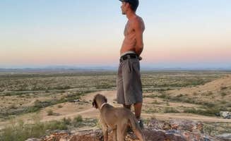 Brent T.'s photo of camping with pets at State land trust/Inspiration Point near Sun City West, AZ