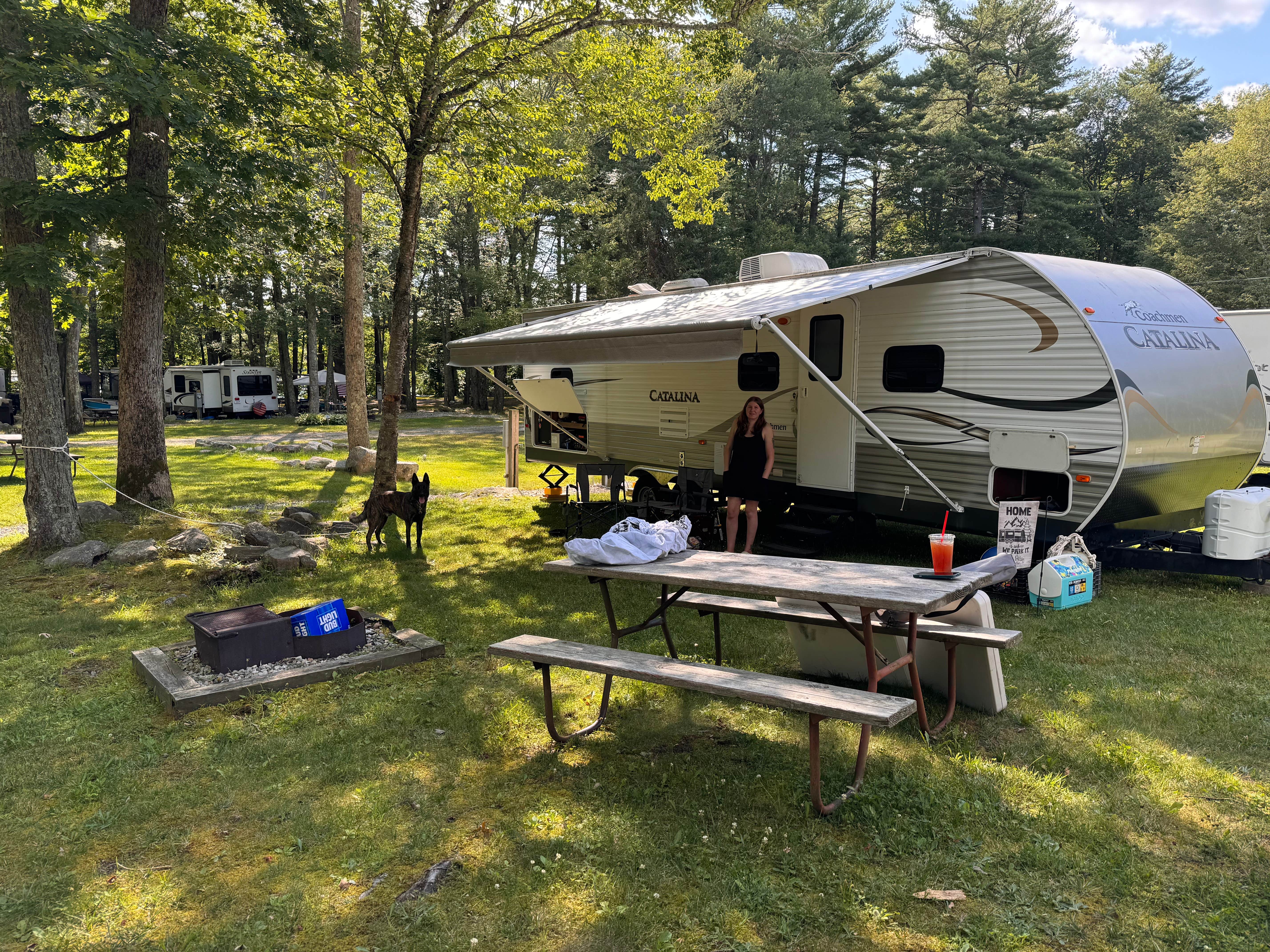 David P.'s photo of camping with pets at Stateline Campresort & Cabins near Westville Lake