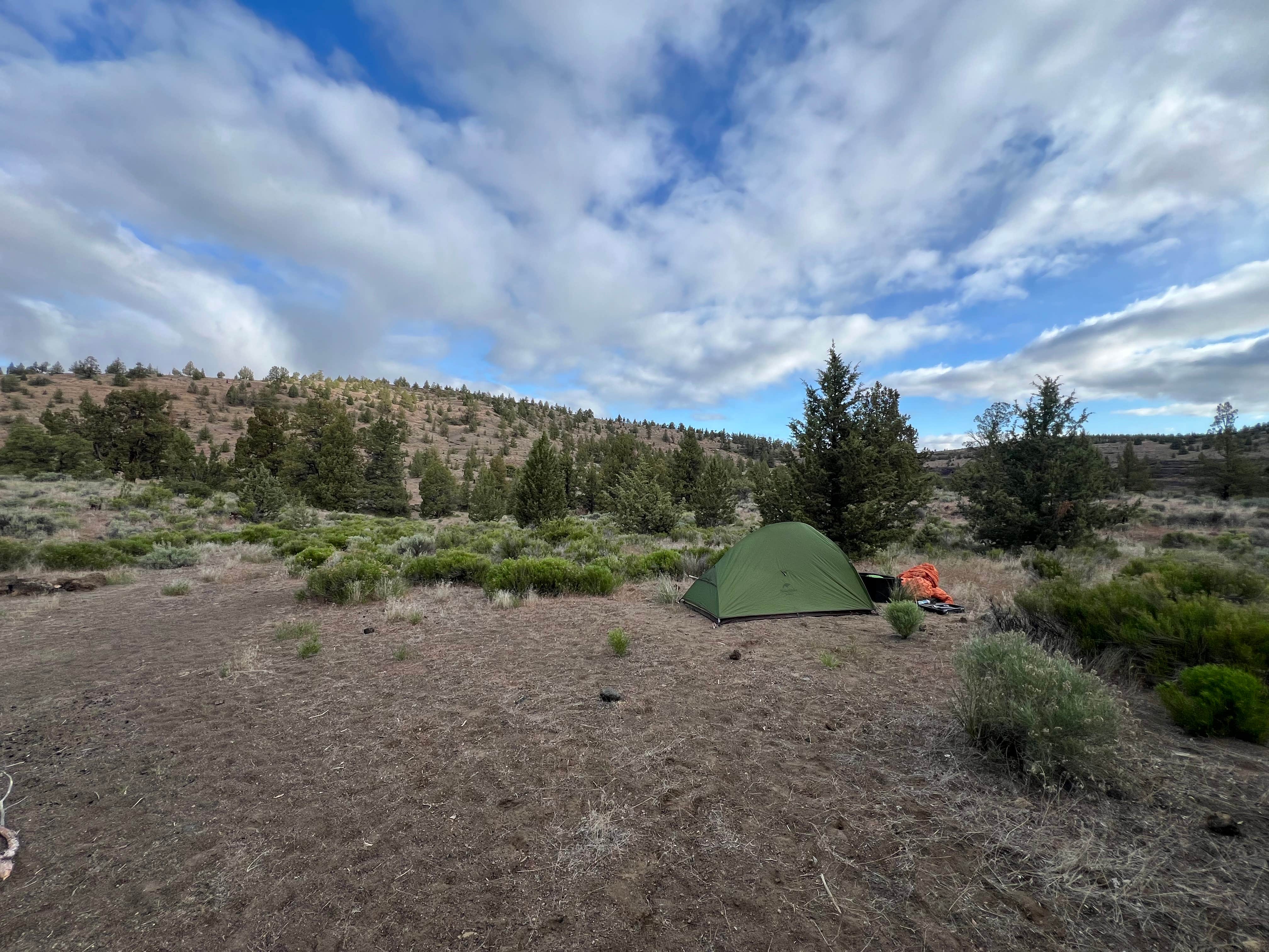 Isabella M.'s photo of tent camping at Steelhead Falls Trailhead & Campground near Powell Butte, OR