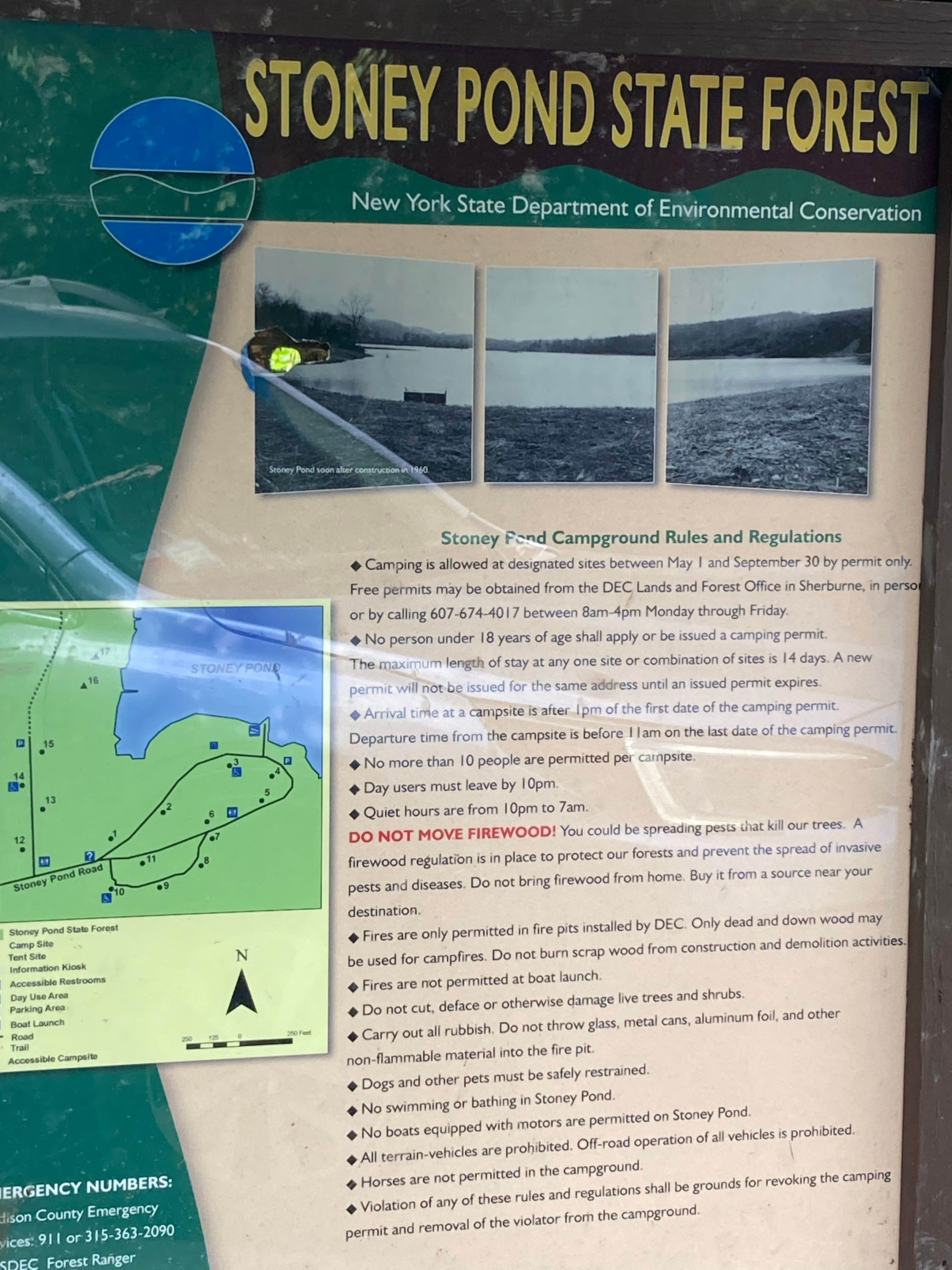 Camper-submitted photo at Stoney Pond State Forest Camping Area near Waterville, NY