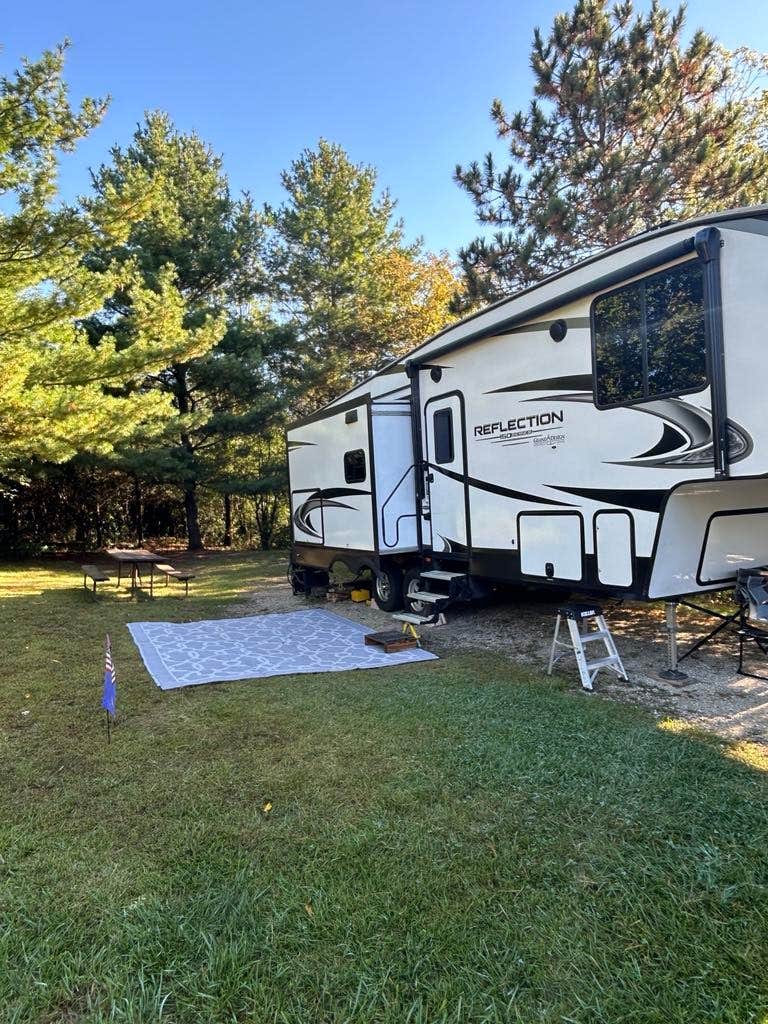 Tori K.'s photo of rv camping at Sunset Campground — Richard Bong State Recreation Area near Caledonia, WI