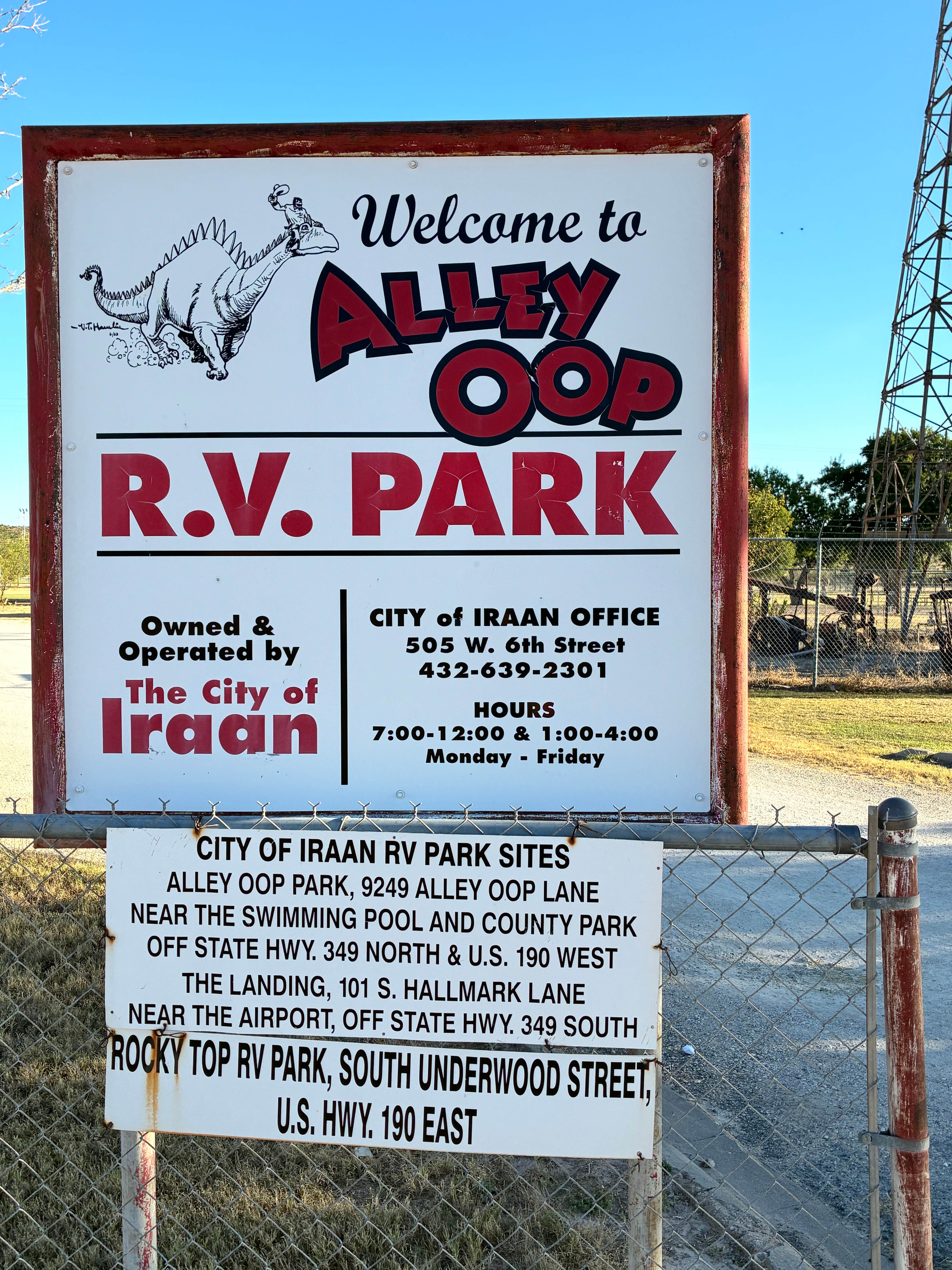 Camper submitted image from Alley Oop RV Park - 1