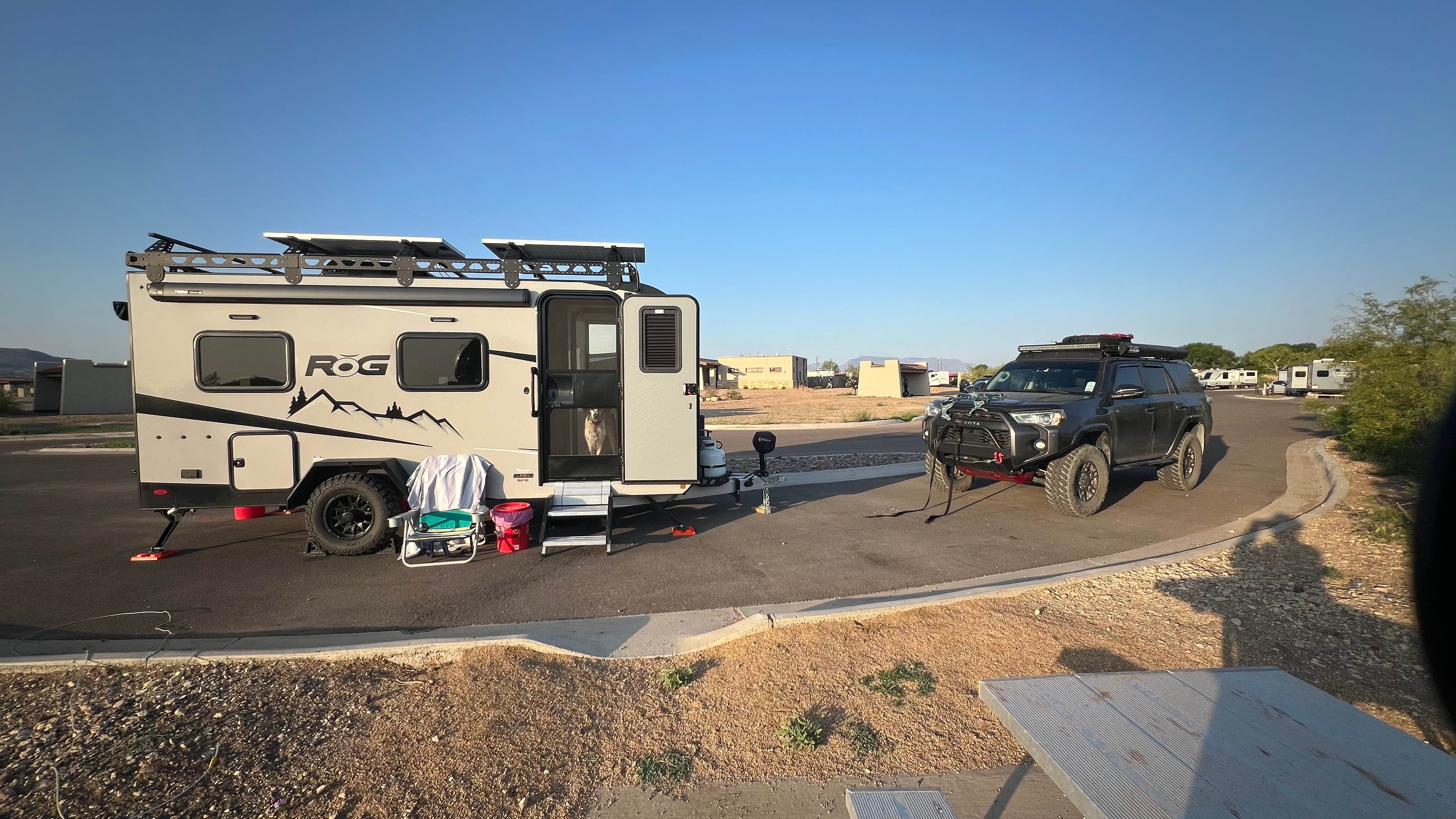 Jules S.'s photo of rv camping at Balmorhea State Park Campground near Balmorhea, TX