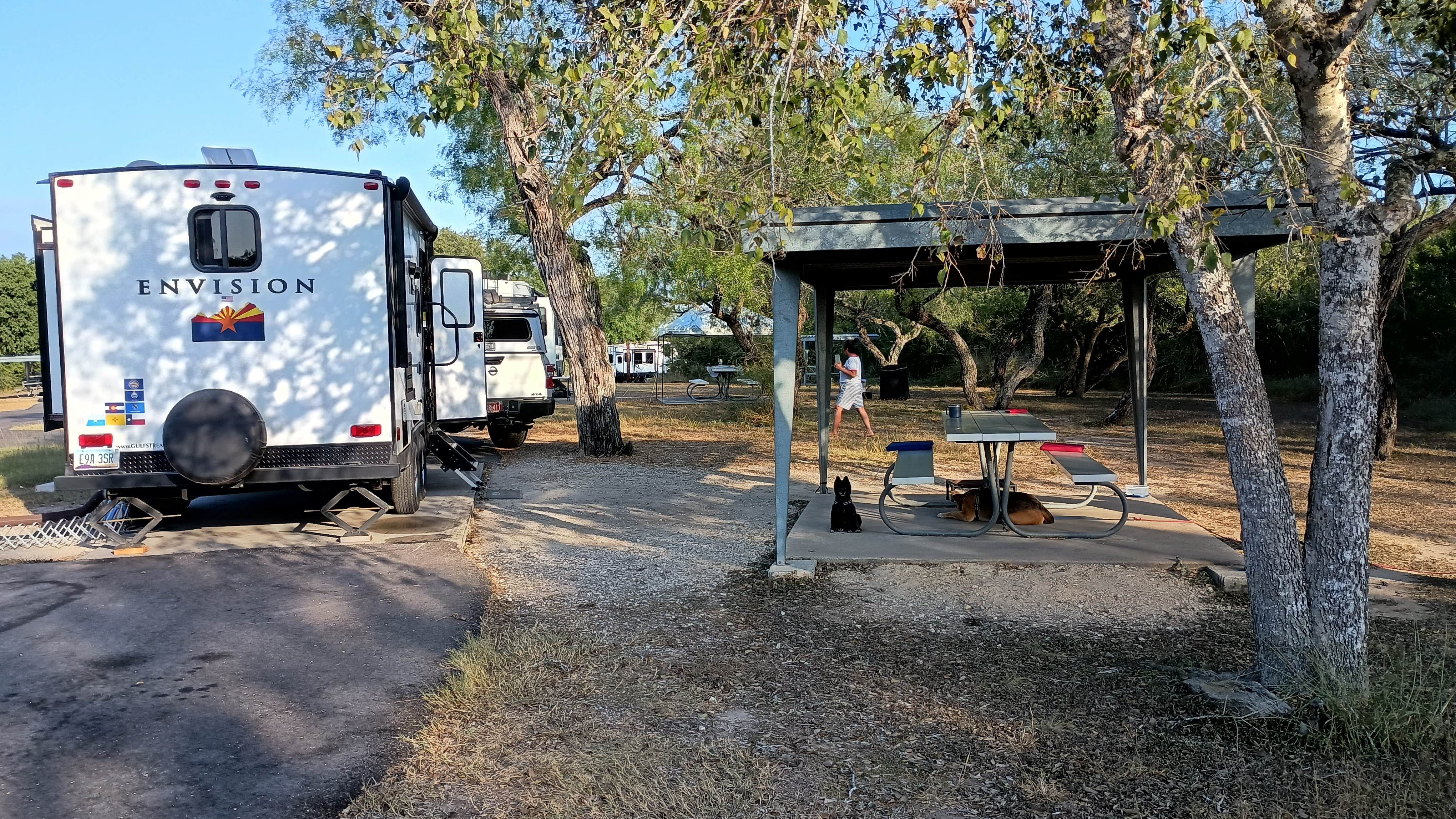Les G.'s photo of camping with pets at Lake Corpus Christi State Park Campground near Calliham, TX