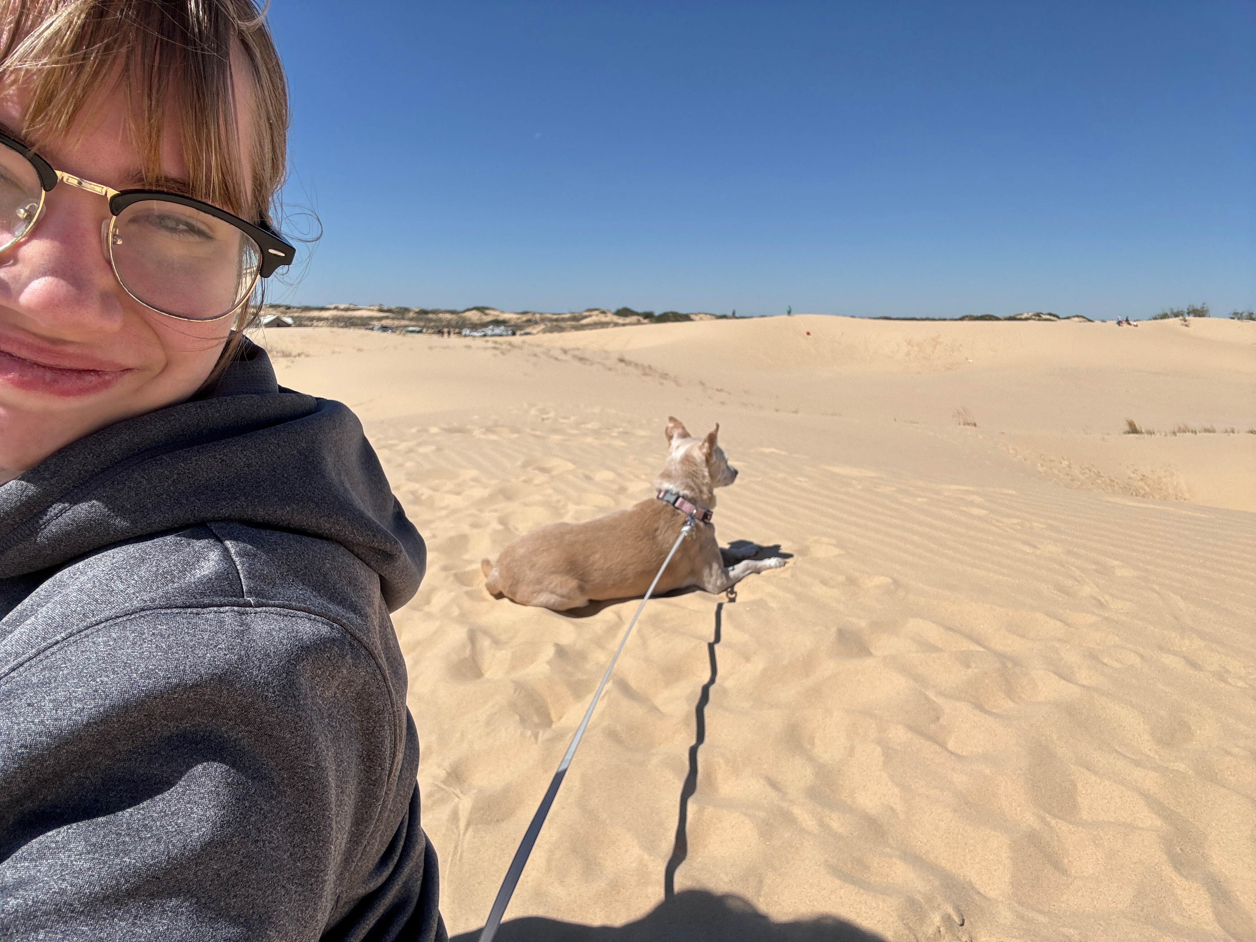 Ashley R.'s photo of camping with pets at Monahans Sandhills State Park Campground near Mentone, TX