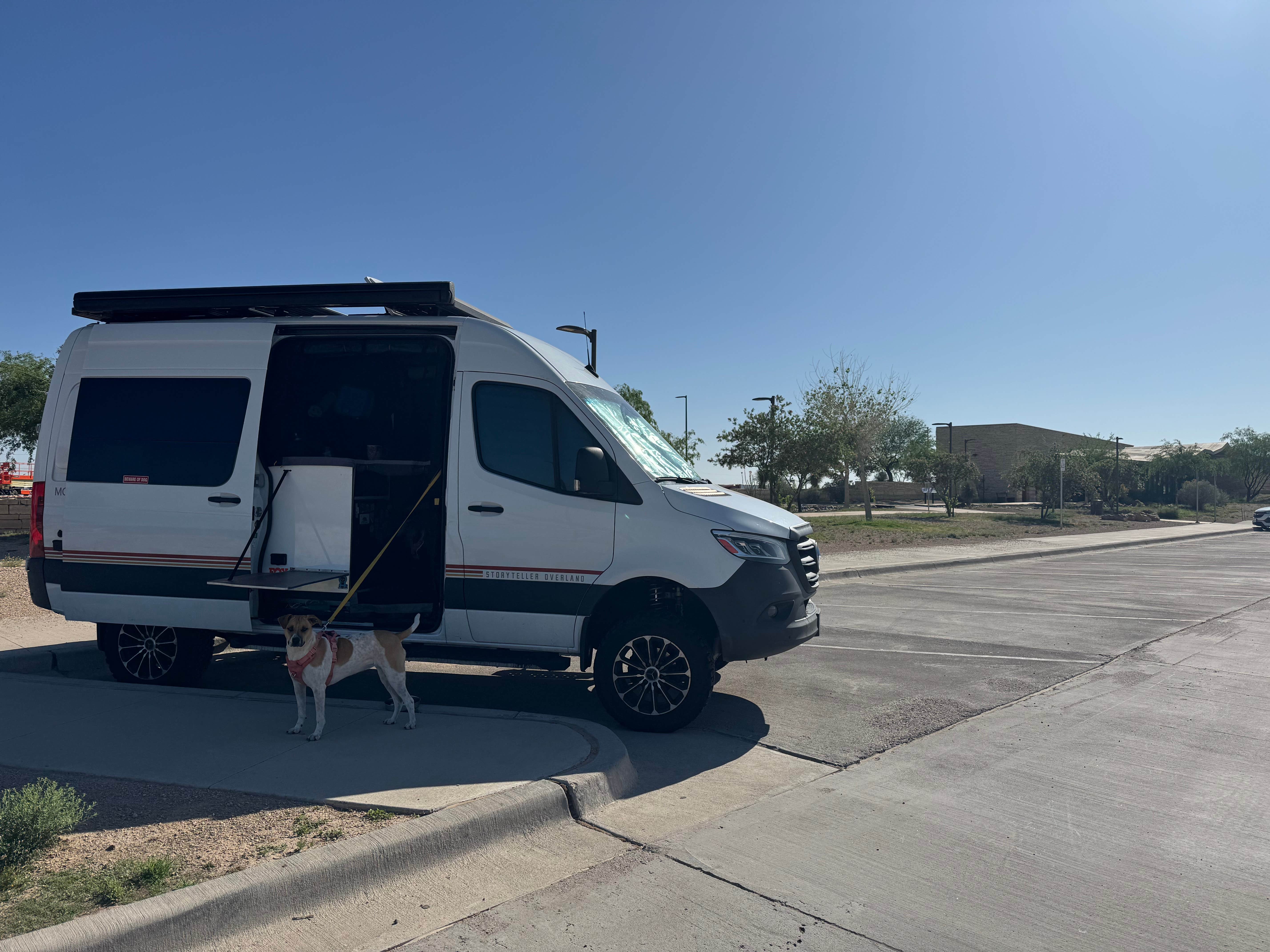 Rhyannon R.'s photo of camping with pets at Pecos West Rest Area I-10 near Balmorhea, TX