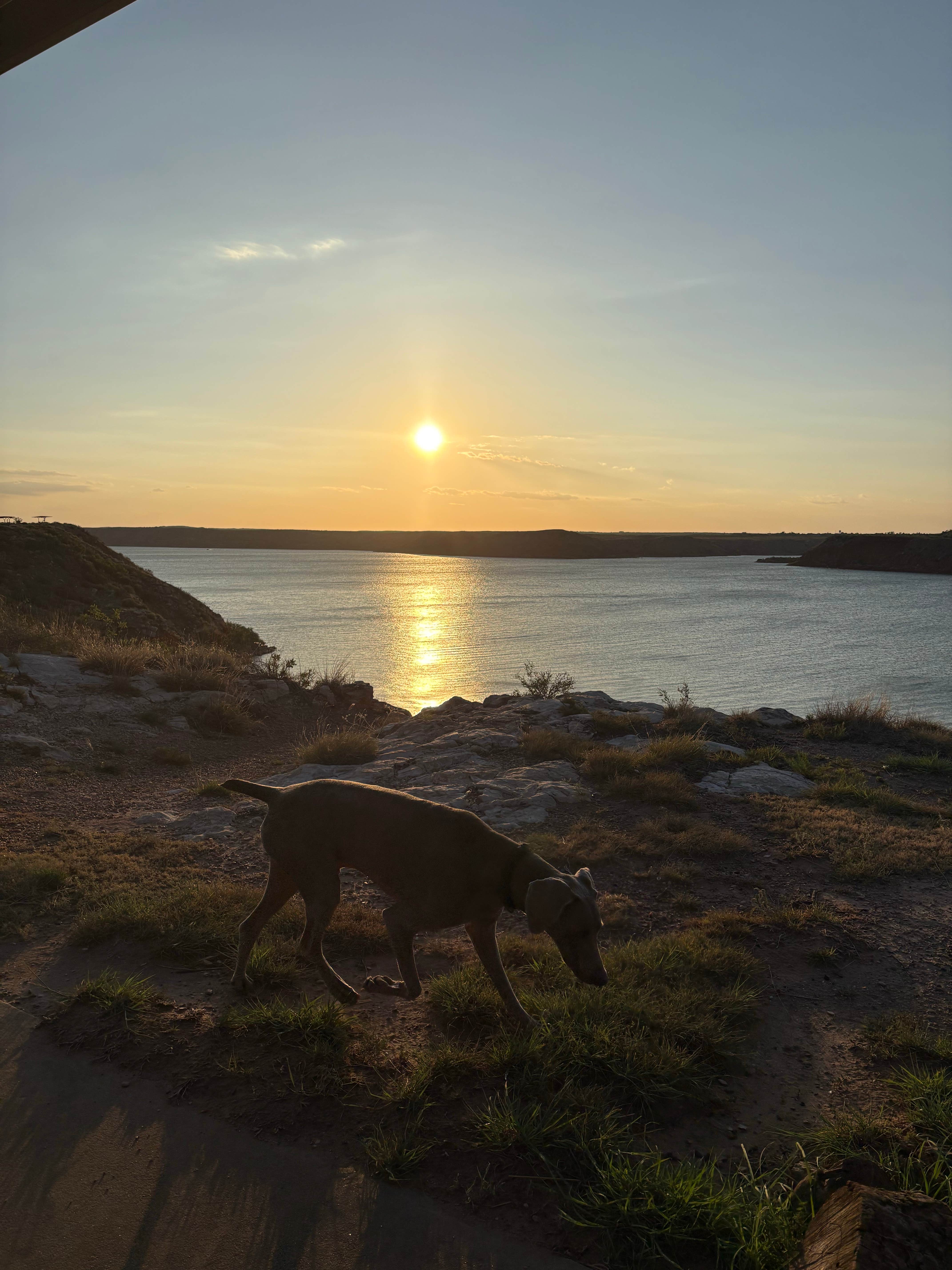 Julie F.'s photo of camping with pets at Sanford-Yake Campground — Lake Meredith National Recreation Area near Fritch, TX