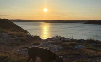Julie F.'s photo of camping with pets at Sanford-Yake Campground — Lake Meredith National Recreation Area near Fritch, TX