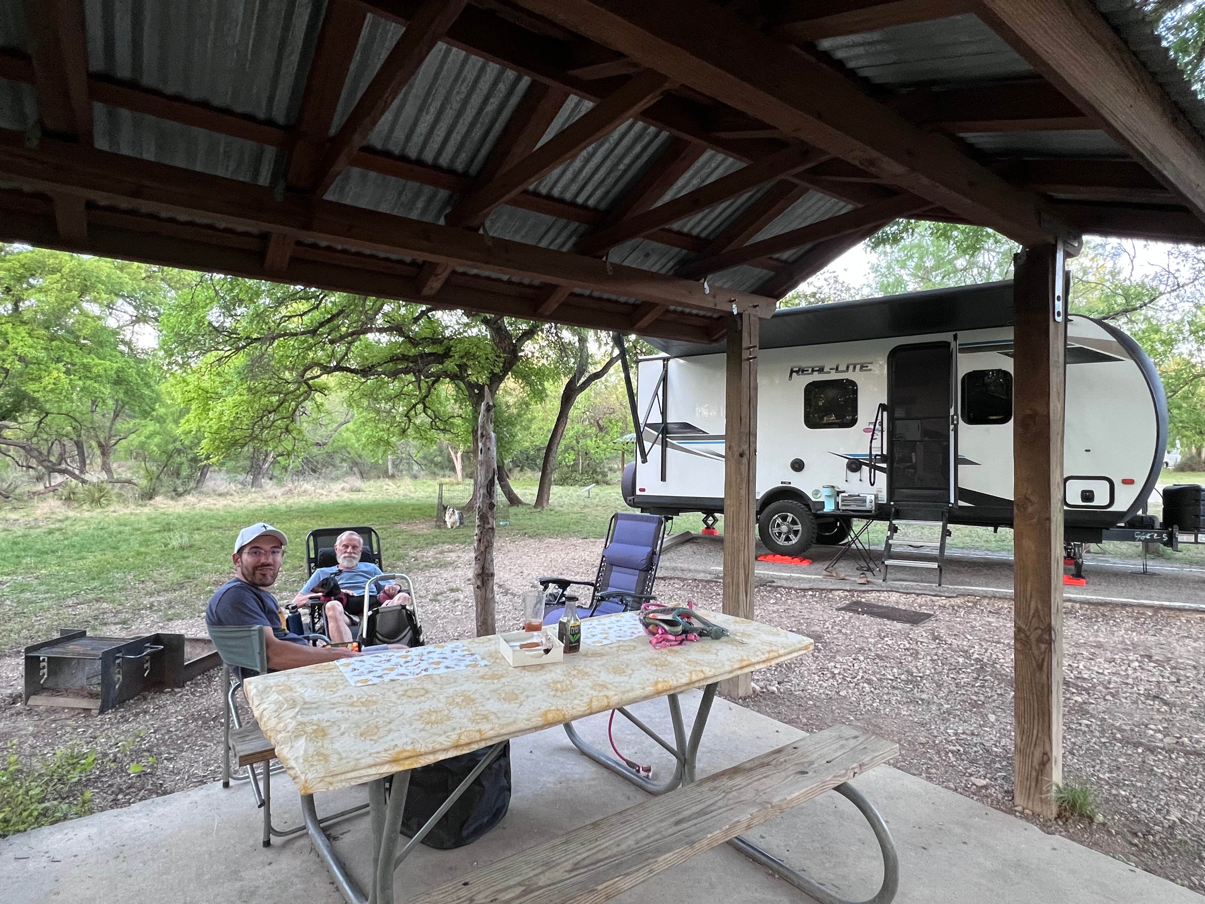 Maggie  C.'s photo of camping with pets at South Llano River State Park Campground near Junction, TX