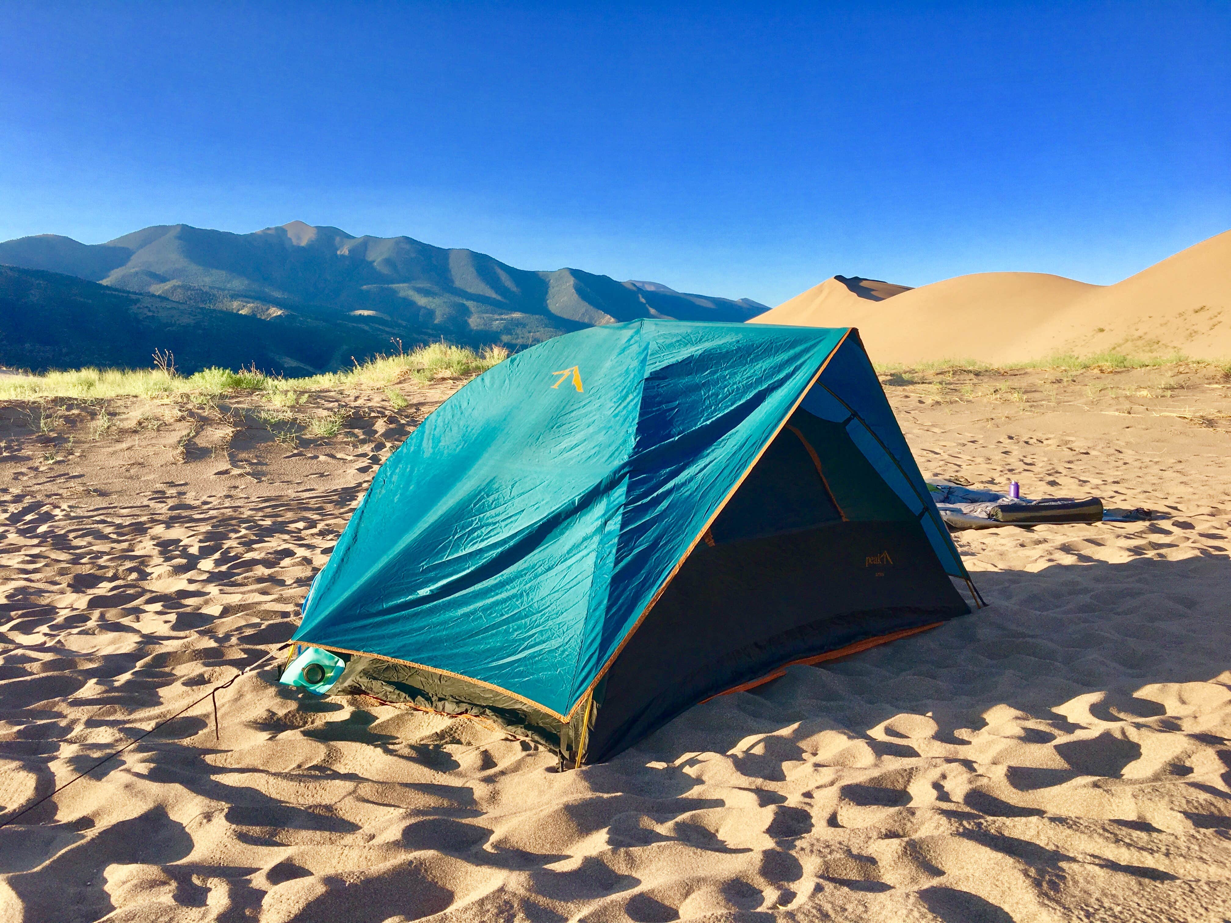 Paulina B.'s photo of tent camping at The Dunefield — Great Sand Dunes National Park near Blanca, CO