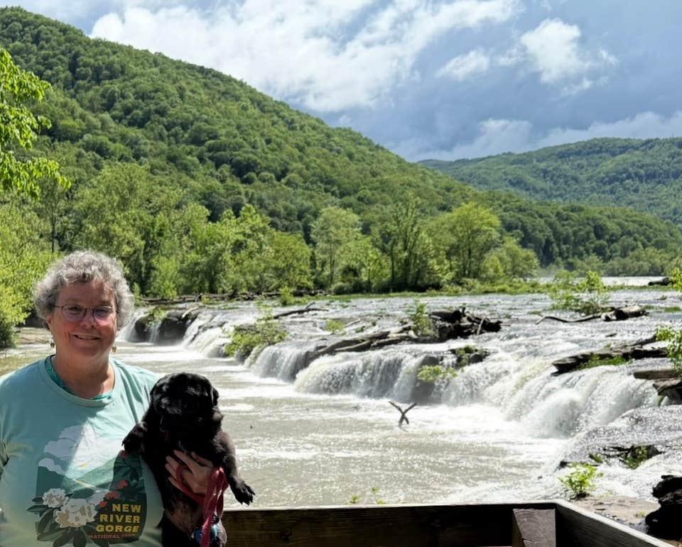 Janet R.'s photo of camping with pets at The Outpost at New River Gourge near New River Gorge National River