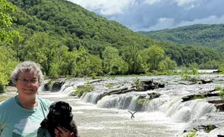Janet R.'s photo of camping with pets at The Outpost at New River Gourge near New River Gorge National River