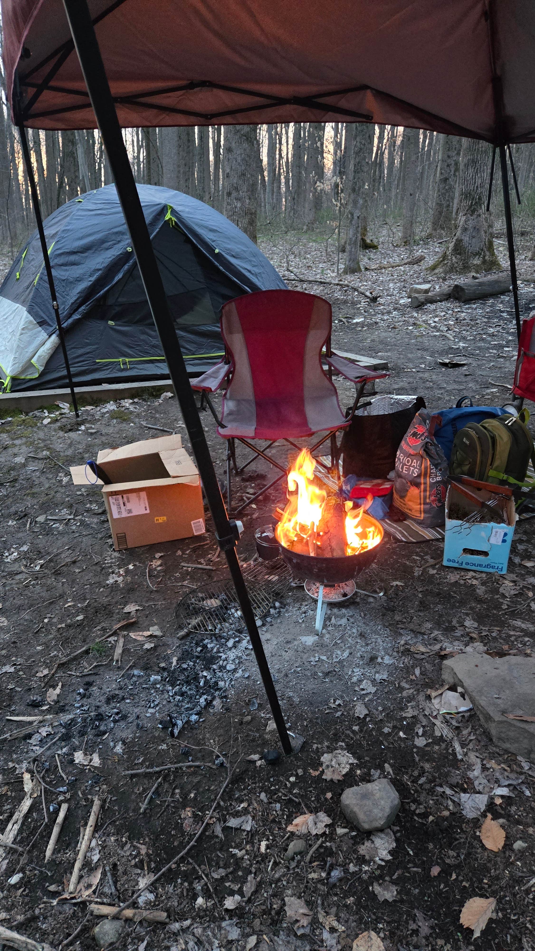Zachary A.'s photo of tent camping at The West Woods near Wadsworth, OH