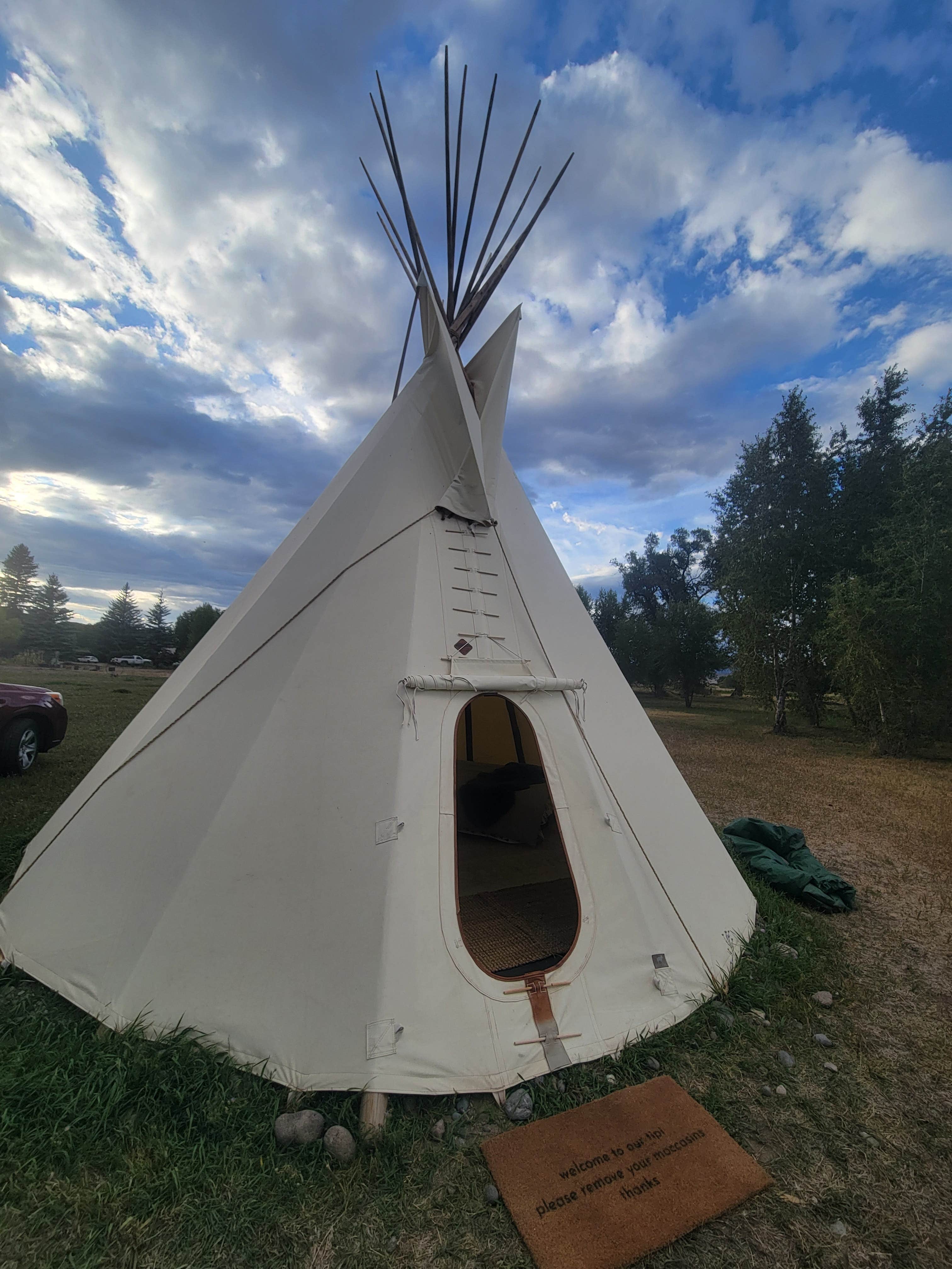 Camper-submitted photo at Tipi at el escondite, by the Rio Grande near Capulin, CO