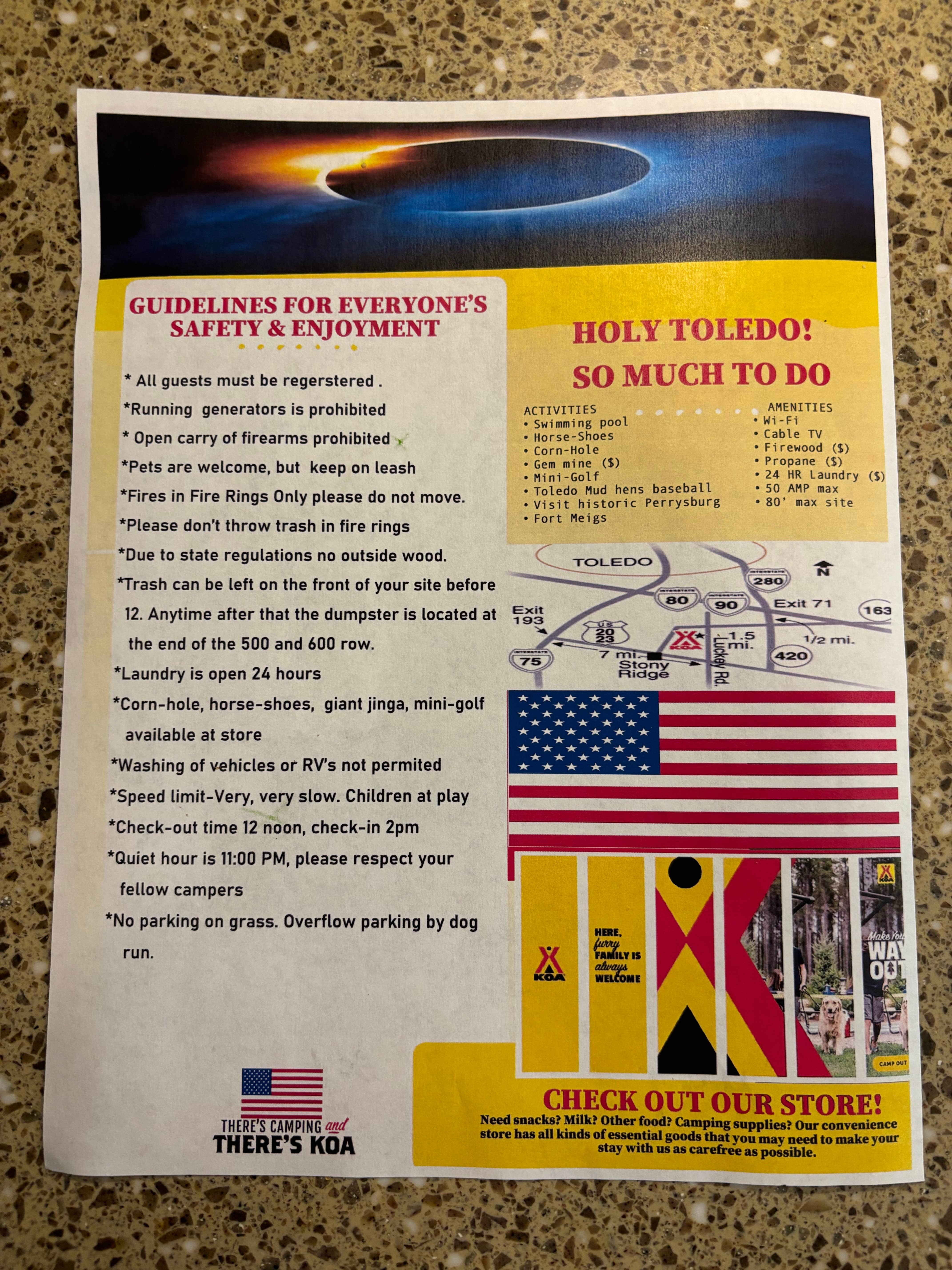 Julia H.'s photo of camping with pets at Toledo East-Stony Ridge KOA near Findlay, OH