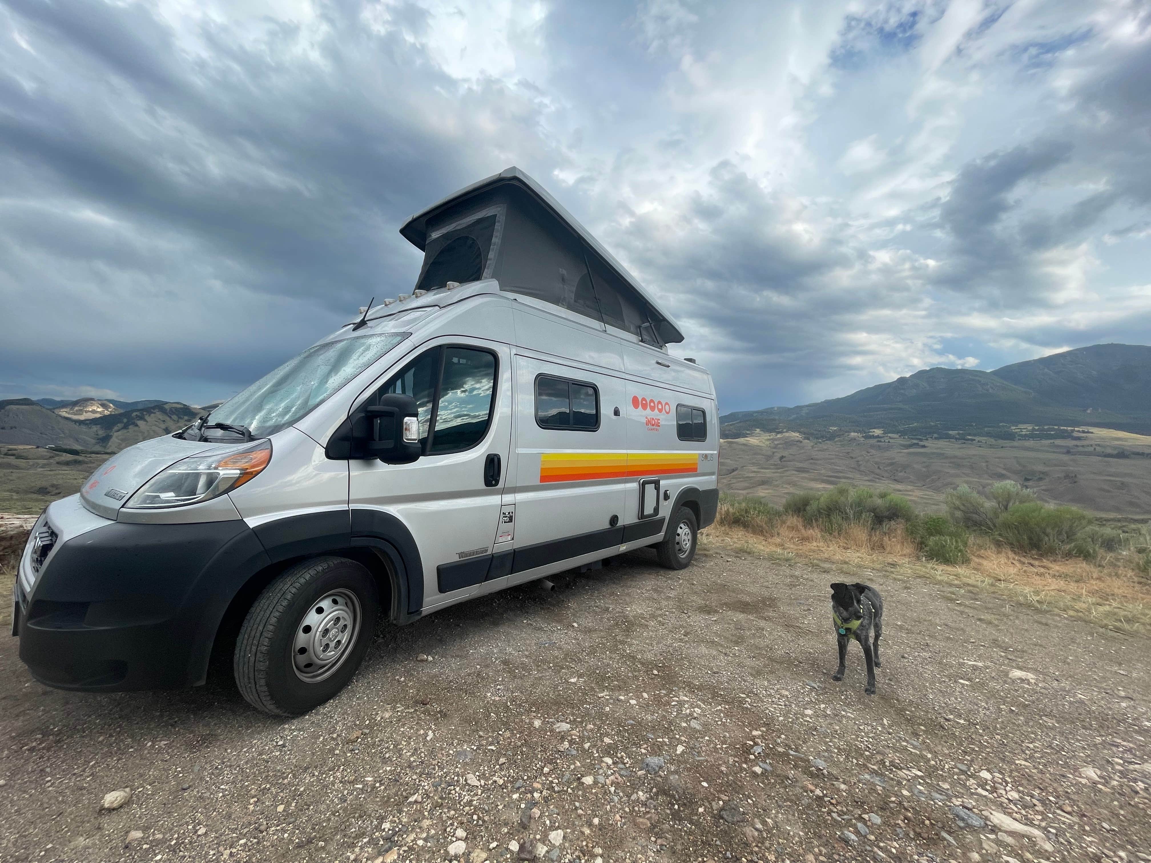 Sharon H.'s photo of camping with pets at Travertine Road Dispersed - Yellowstone near Cooke City, MT