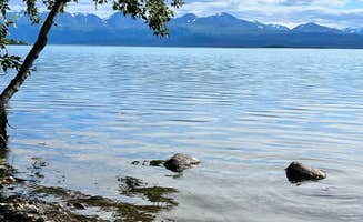 Bonnie P.'s photo of a dispersed camping area at Tustumena Lake in Alaska