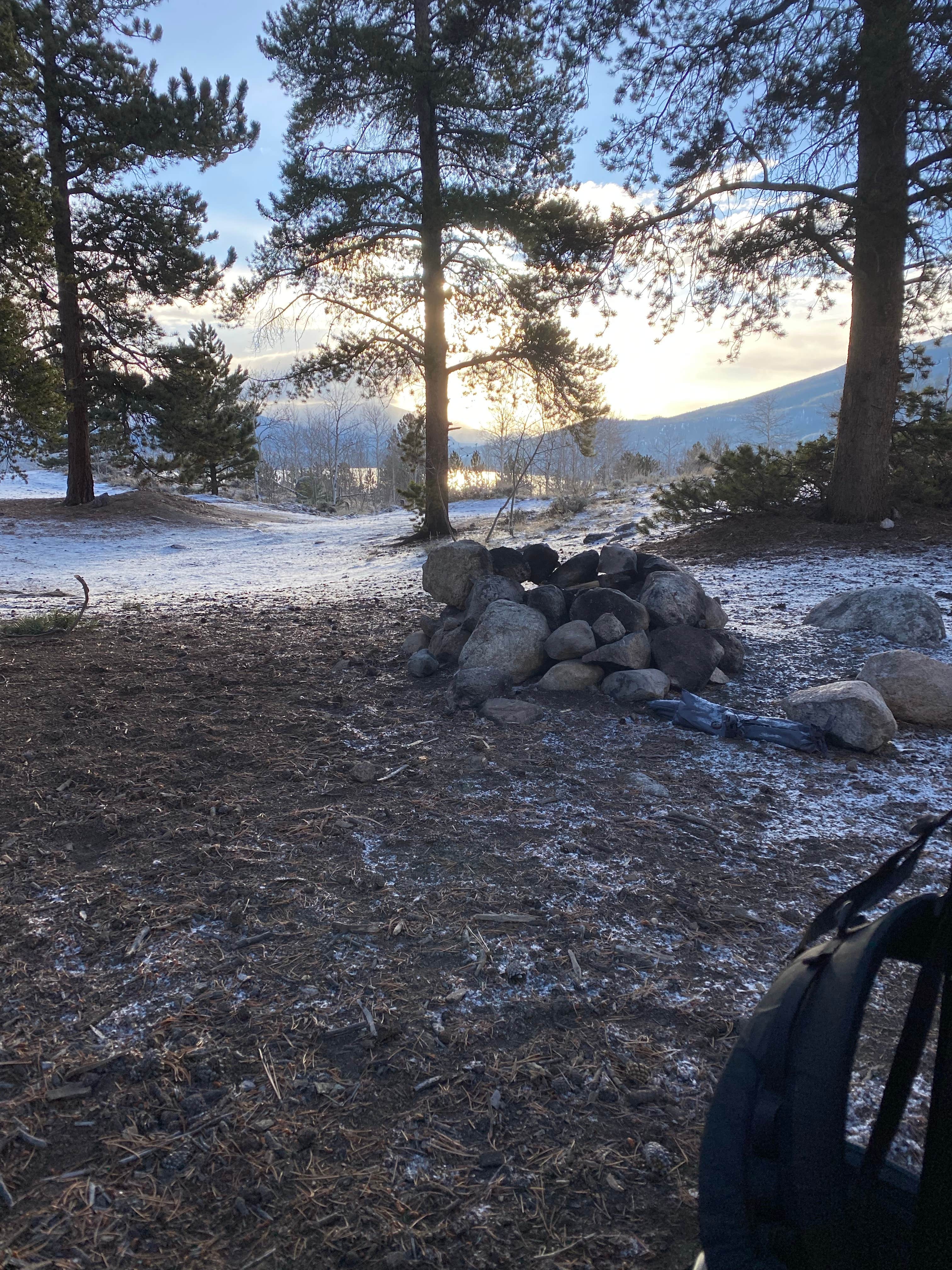 Helen H.'s photo of a dispersed camping area at Twin Lakes Dispersed Camping - Site 1 West near Granite, CO