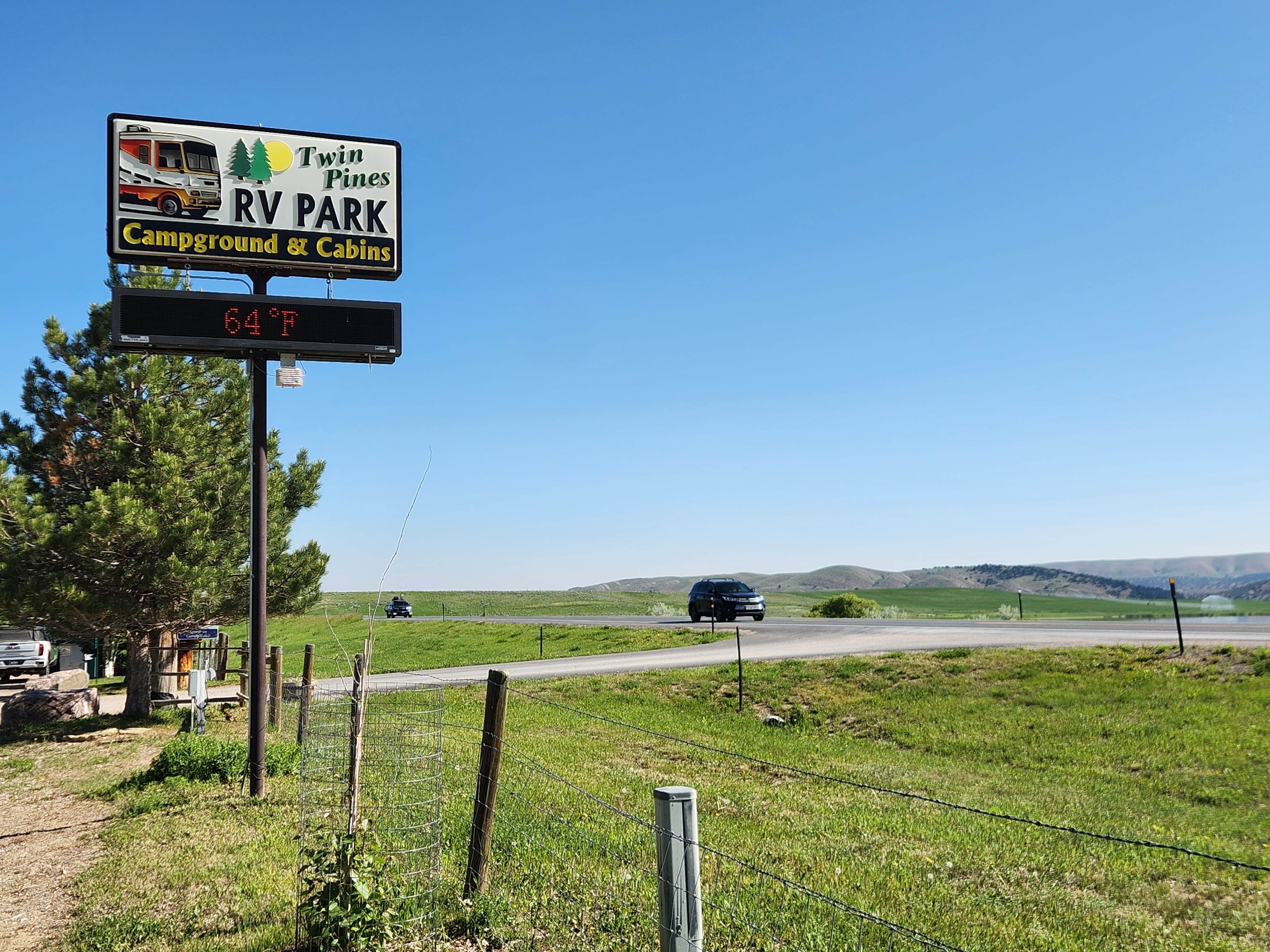 Camper-submitted photo at Twin Pines RV Park and Campground near Lander, WY