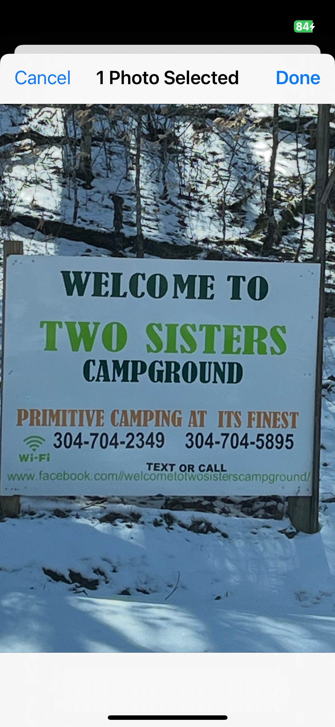 Camper submitted image from Two Sisters Campground - 3