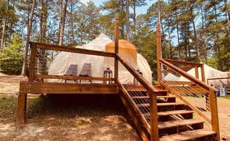 Shelbi H.'s photo of glamping accommodations at Untamed Honey Glampsites near White Plains, GA