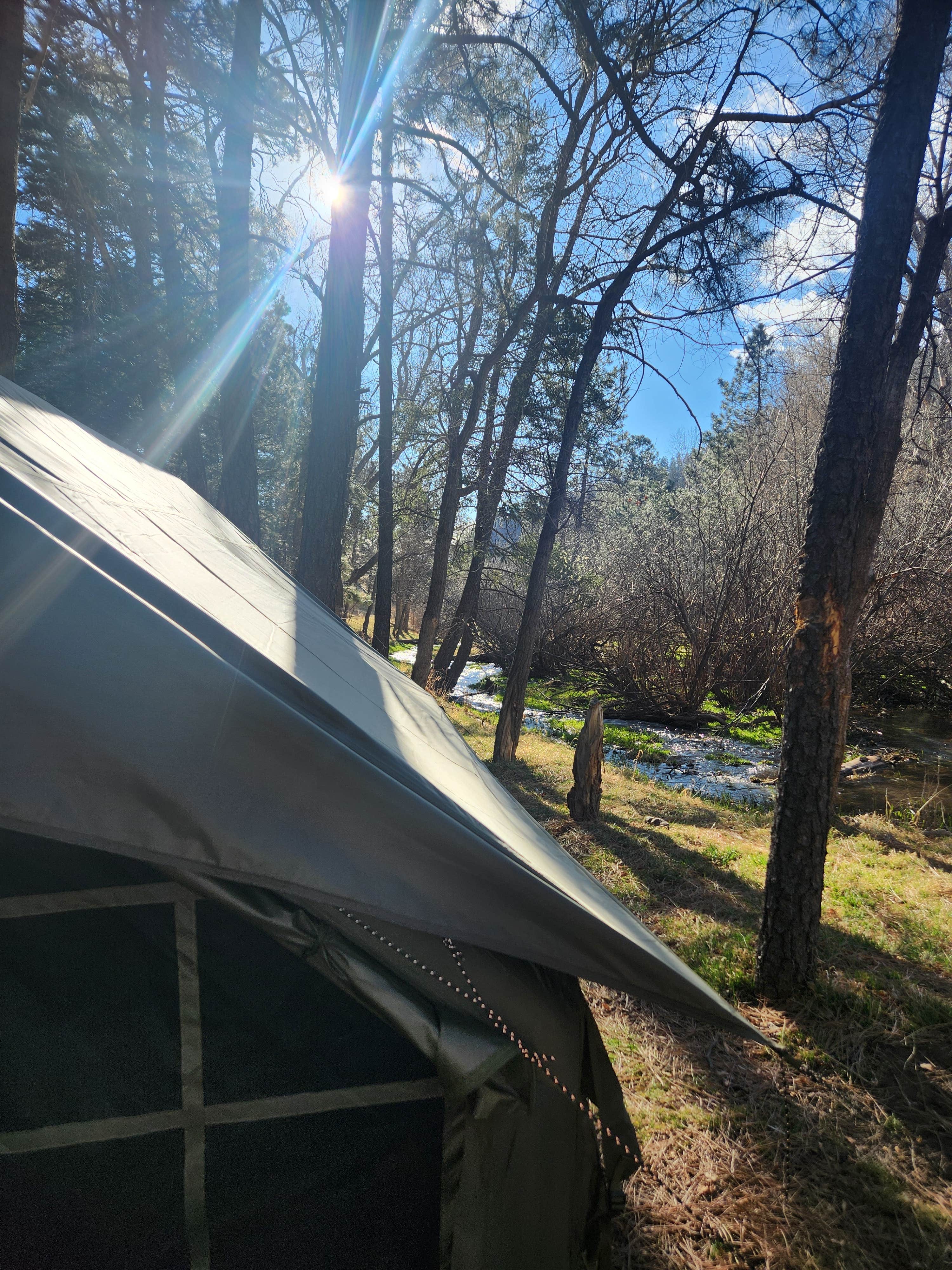 Junilee C.'s photo of tent camping at Upper Bonito Dispersed Recreation Area near Alamogordo, NM