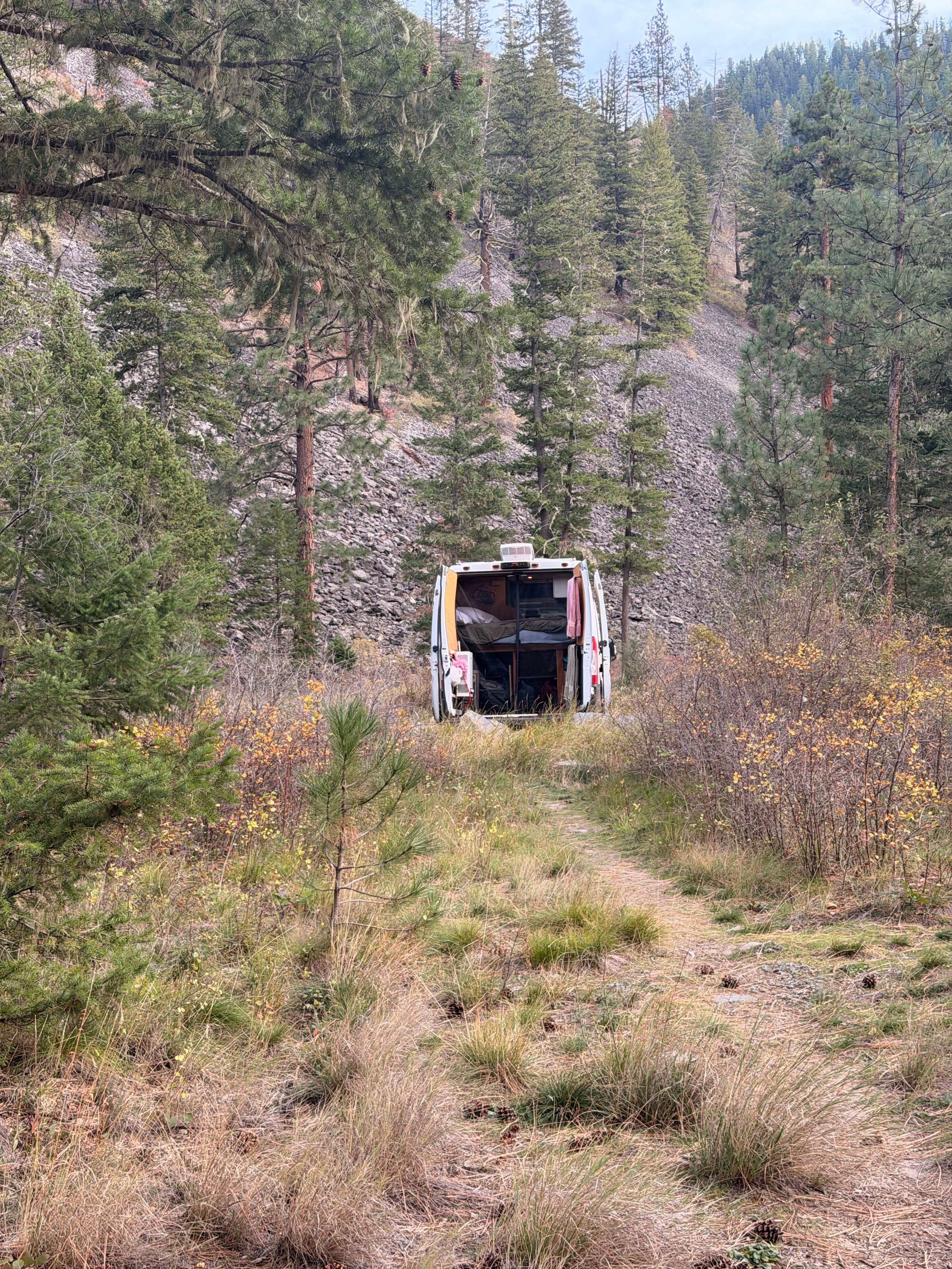 Camper-submitted photo at upper rock creek road near Florence, MT