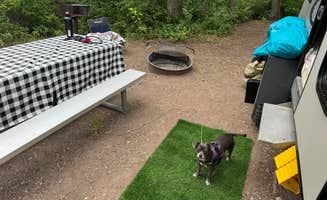 Dianna L.'s photo of camping with pets at Castle Rock Campground — Fremont Indian State Park near Marysvale, UT